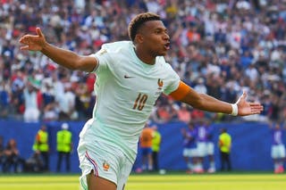 Kylian Mbappe recovered from missing a penalty to put France ahead (Steven Senne/PA)