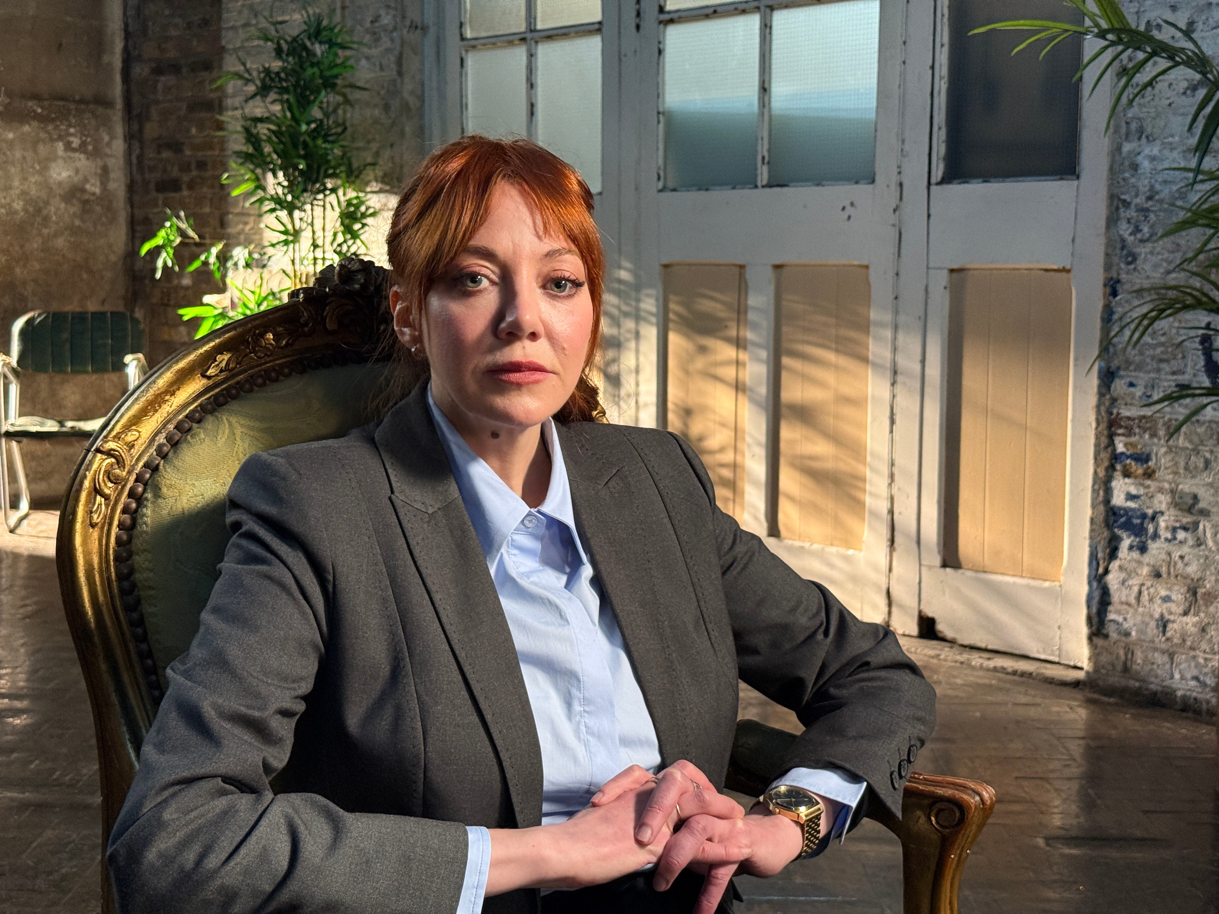 Morgan in what would become one of her career-defining roles: documentary host Philomena Cunk