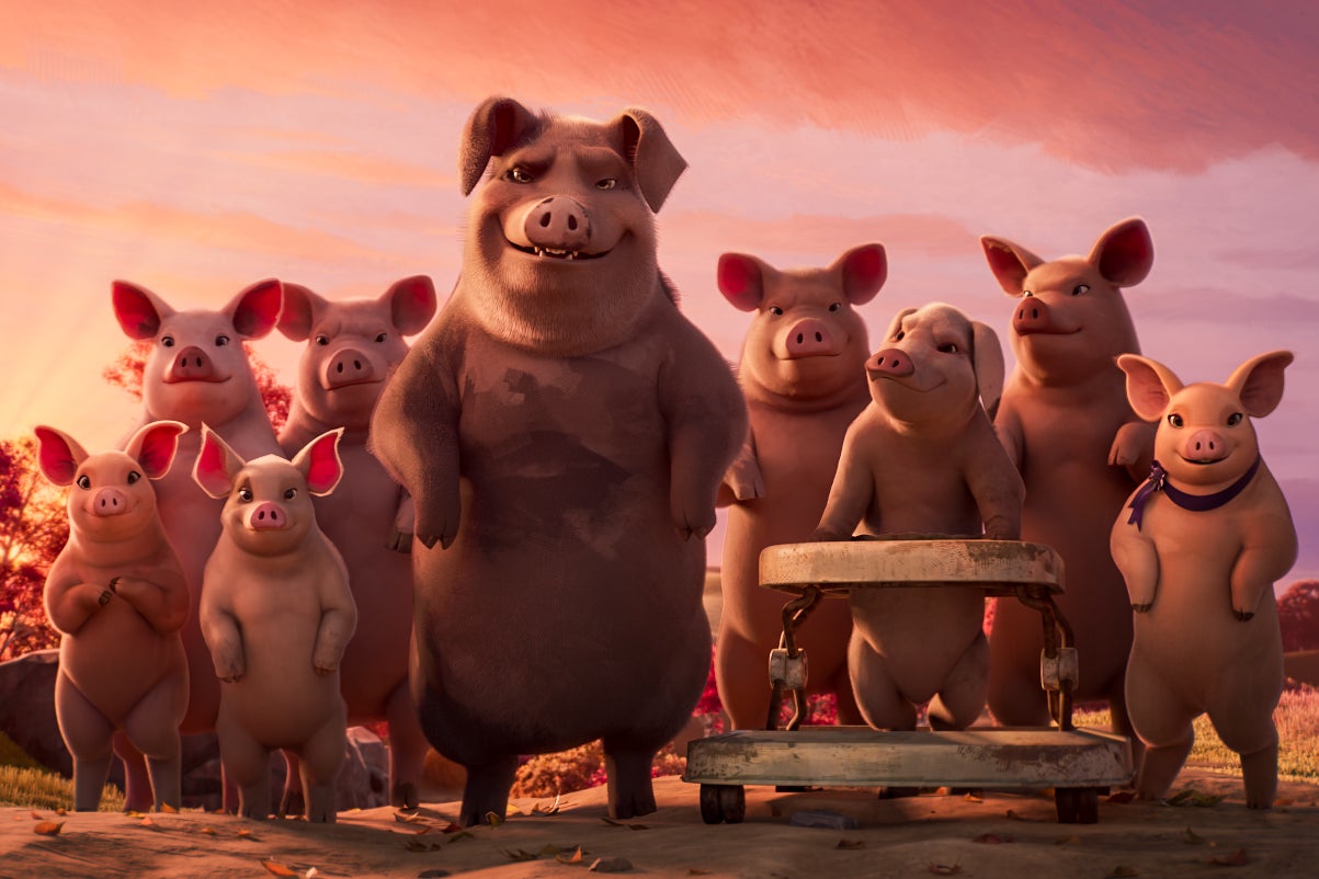 The pigs of Serkis’s very modern take on ‘Animal Farm’ (Aniventure/The Imaginarium Studios Cinesite)