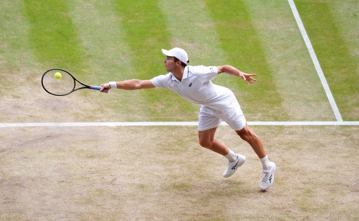 Arthur Fery looking thoughtful on Centre Court