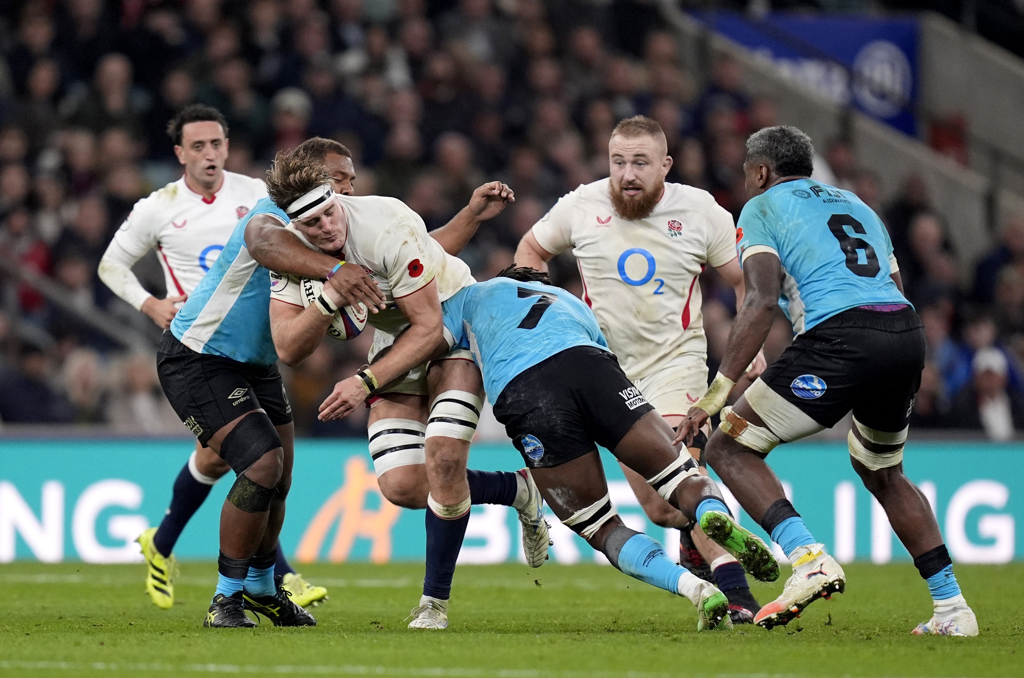 England renew battle with Fiji at Everton’s Hill Dickinson Stadium in the second round of Nations Championship fixtures (Andrew Matthews/PA) (PA Archive)