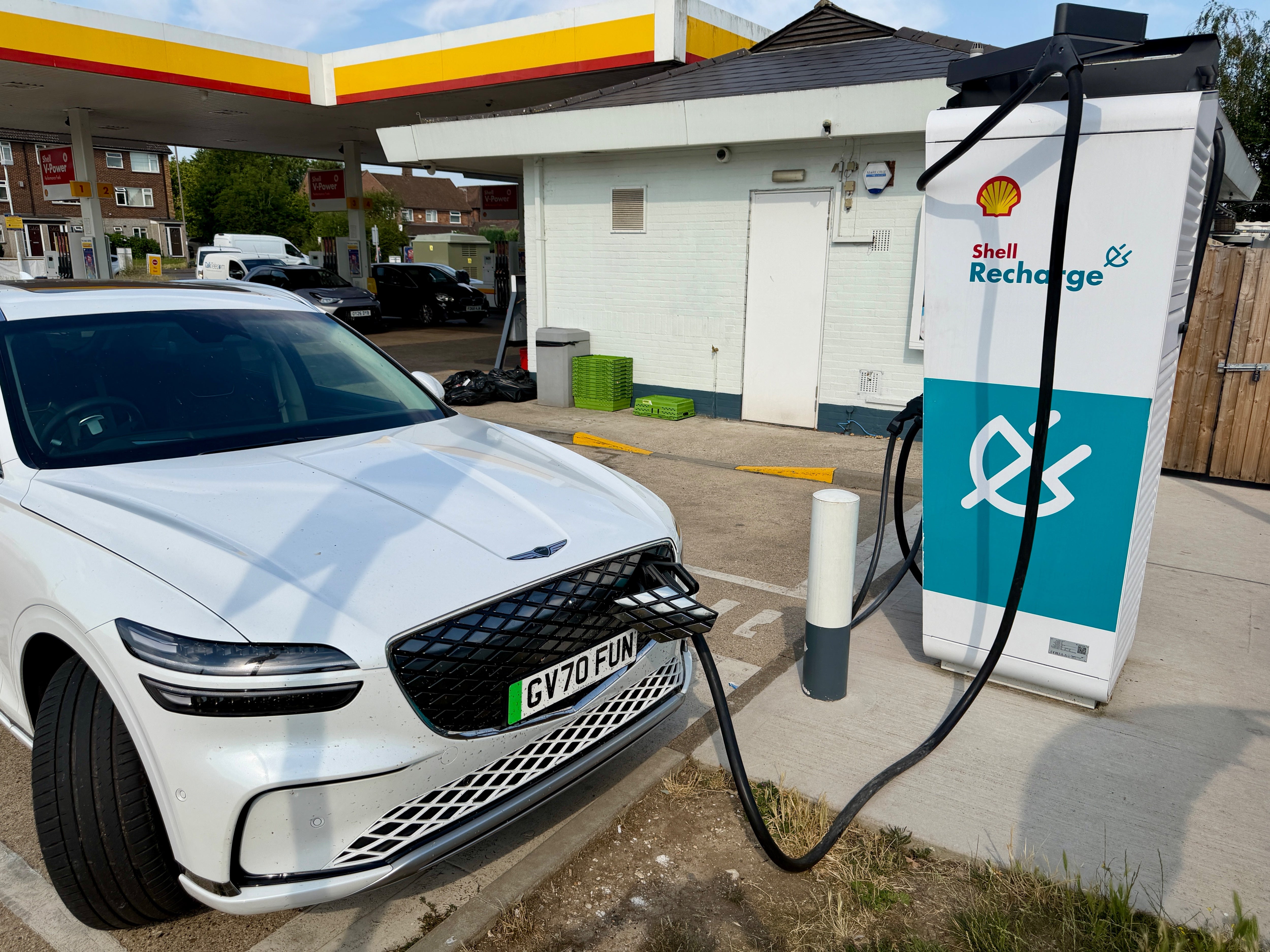 The Genesis GV70's fast charging capability is a real bonus when you just want a quick stop for a bit of charge for the rest of the day (Steve Fowler)