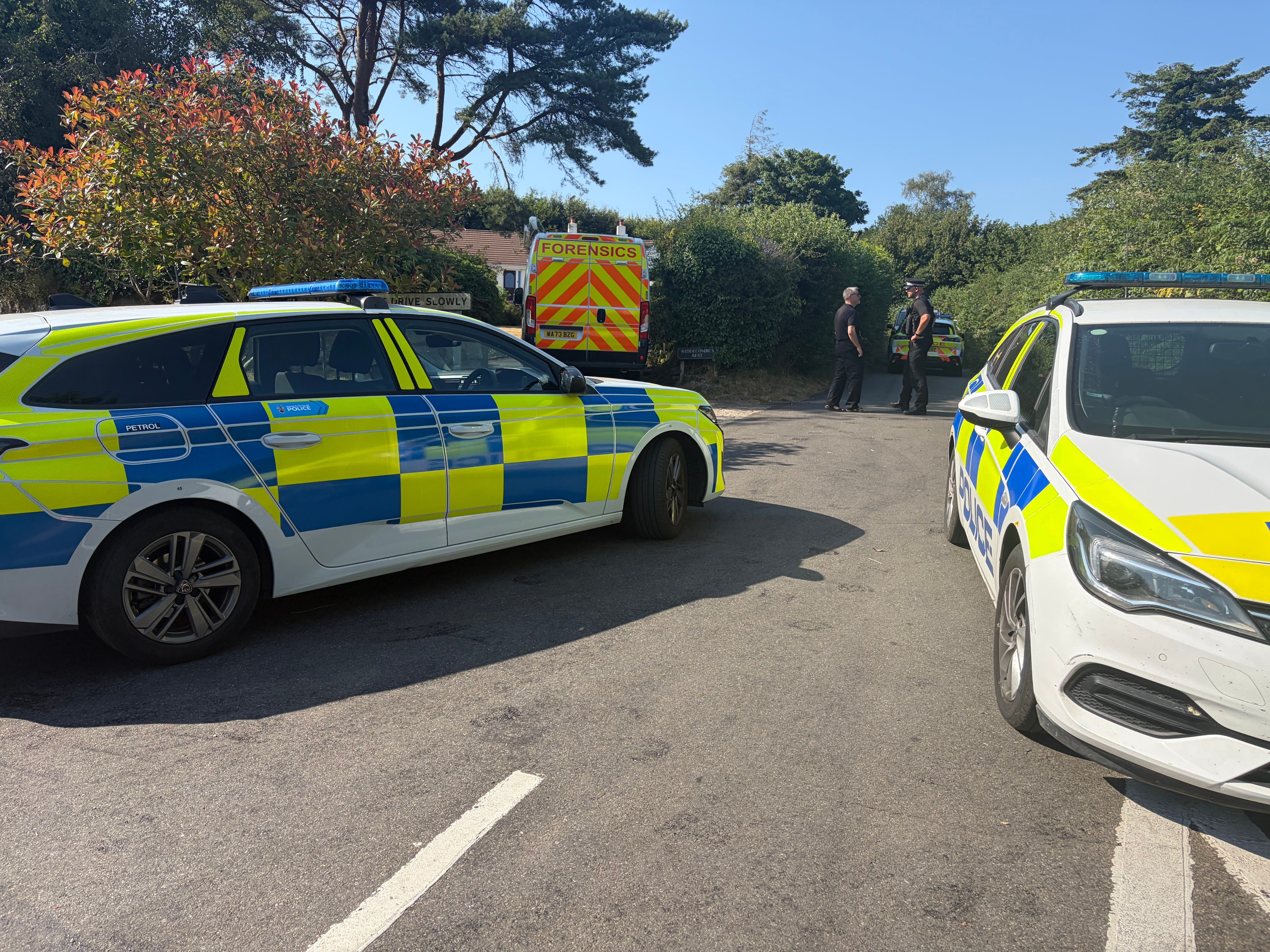 Police presence at Ann Widdecombe's house (Jacqui Merrington)