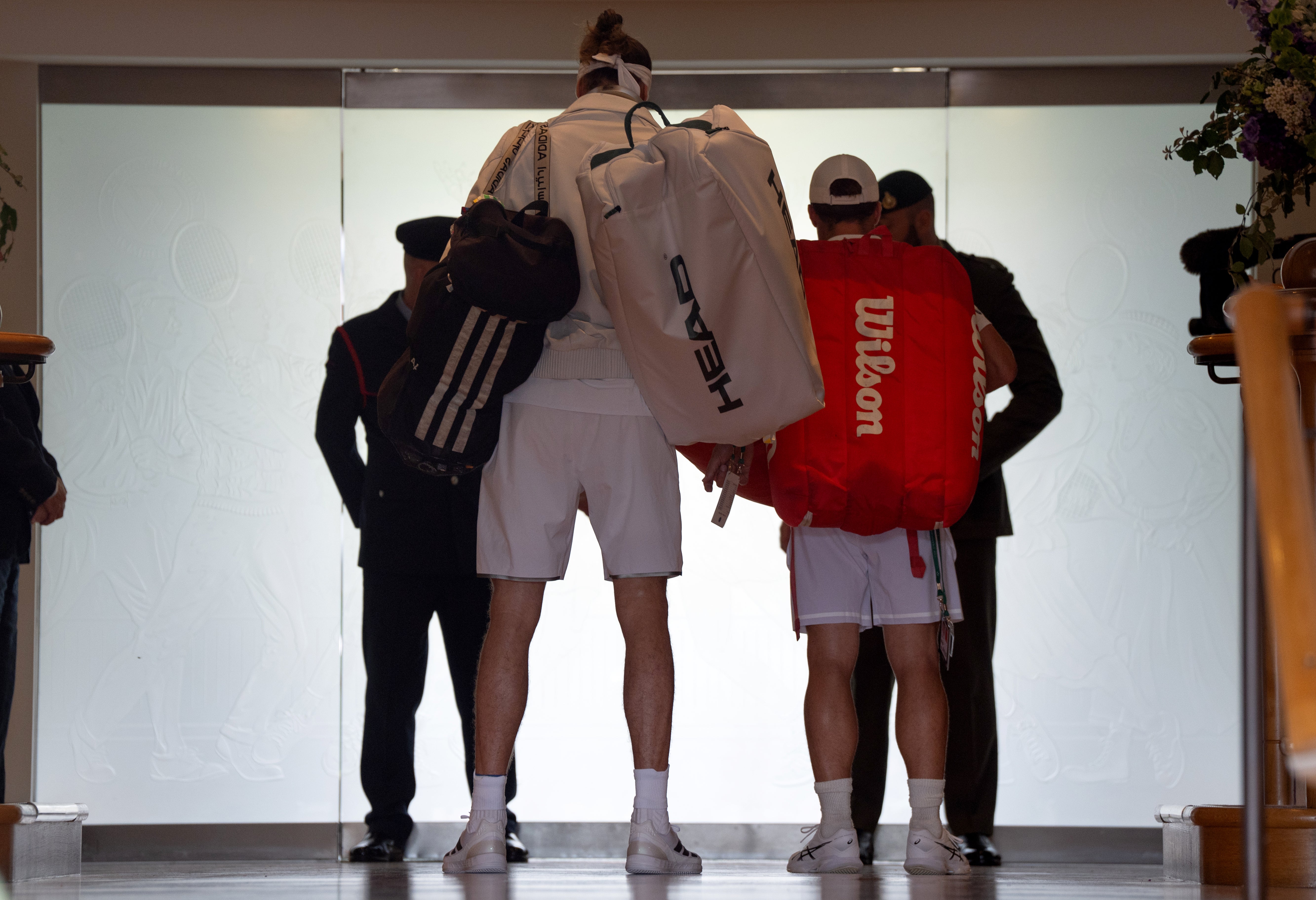Alexander Zverev, left, towered over Arthur Fery (Ben Whitley/PA) (PA Wire)