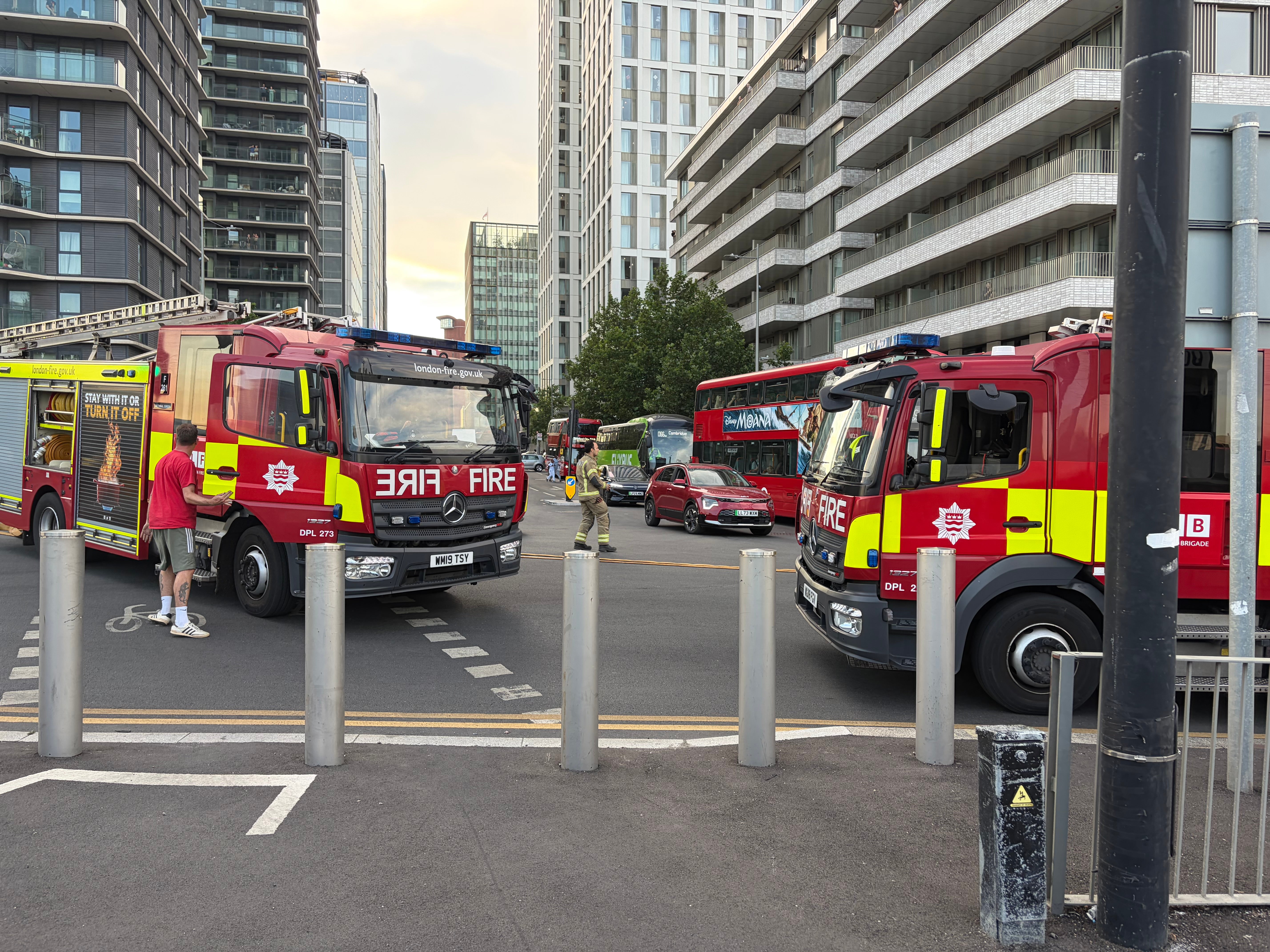 Fire crews were called to the fire