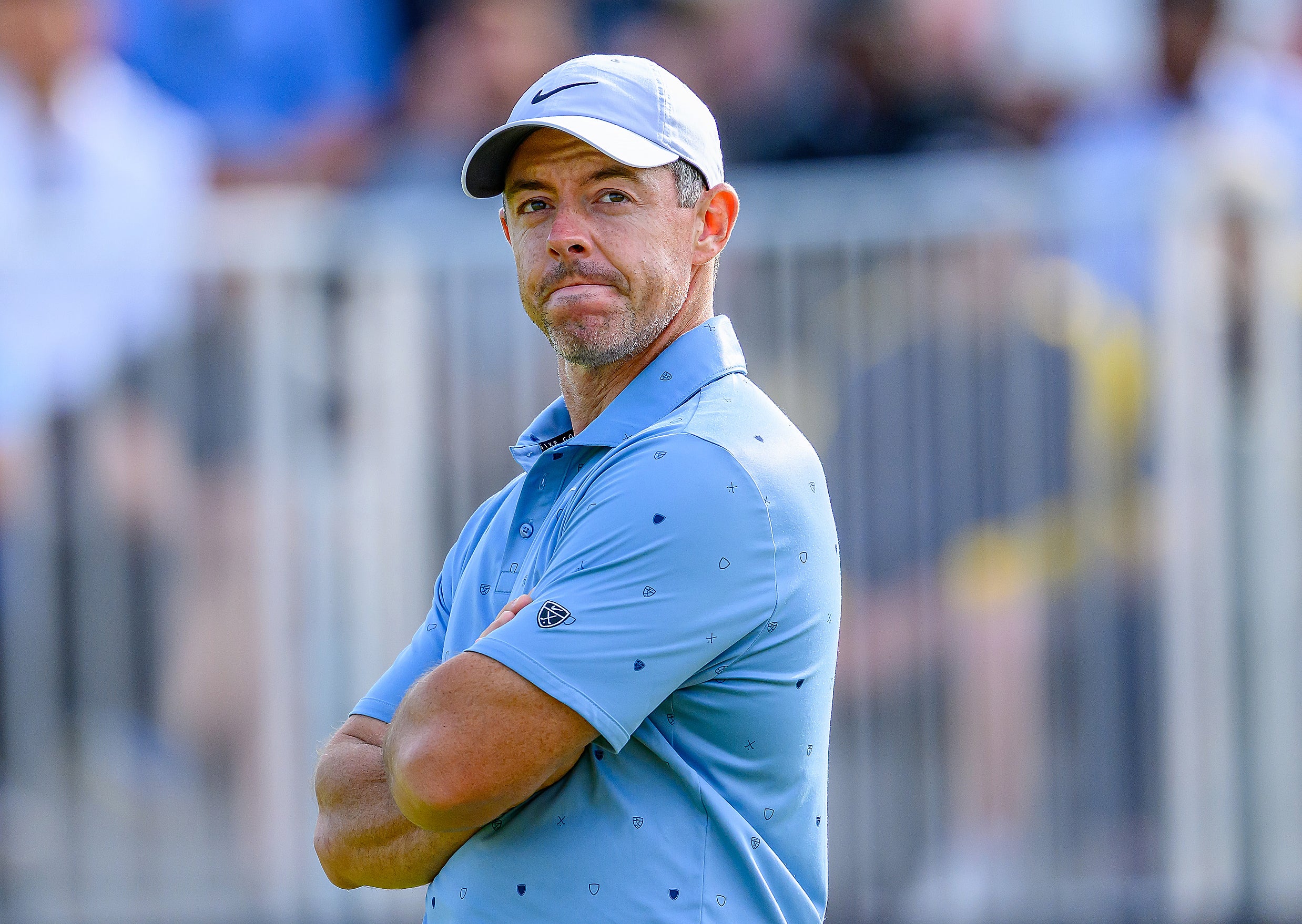Rory McIlroy on the 15th hole at the Renaissance Club (Malcolm Mackenzie/PA)