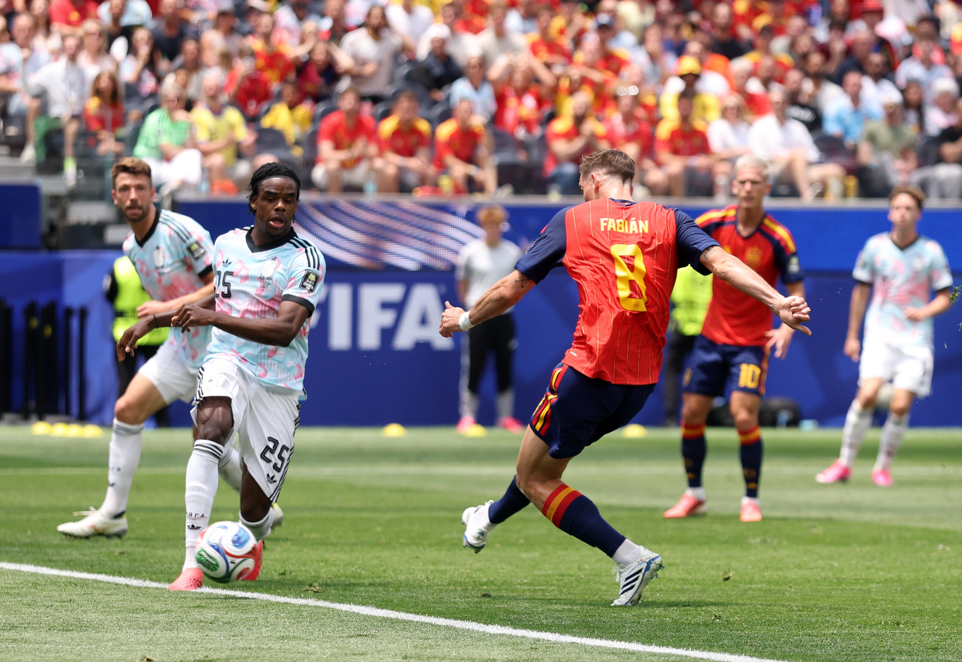 Fabian Ruiz gave Spain the lead in the 30th minute