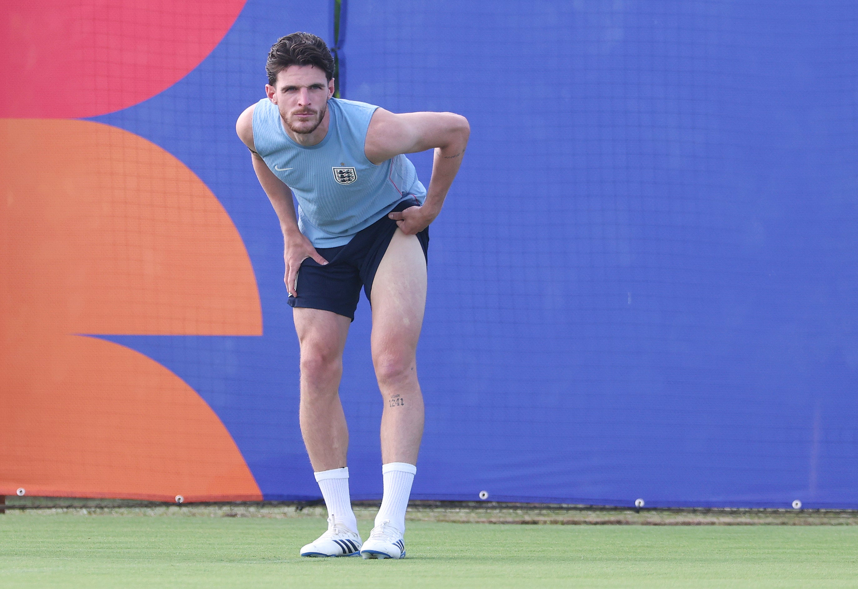 Declan Rice trained for the first time in a couple of days after overcoming a sickness bug