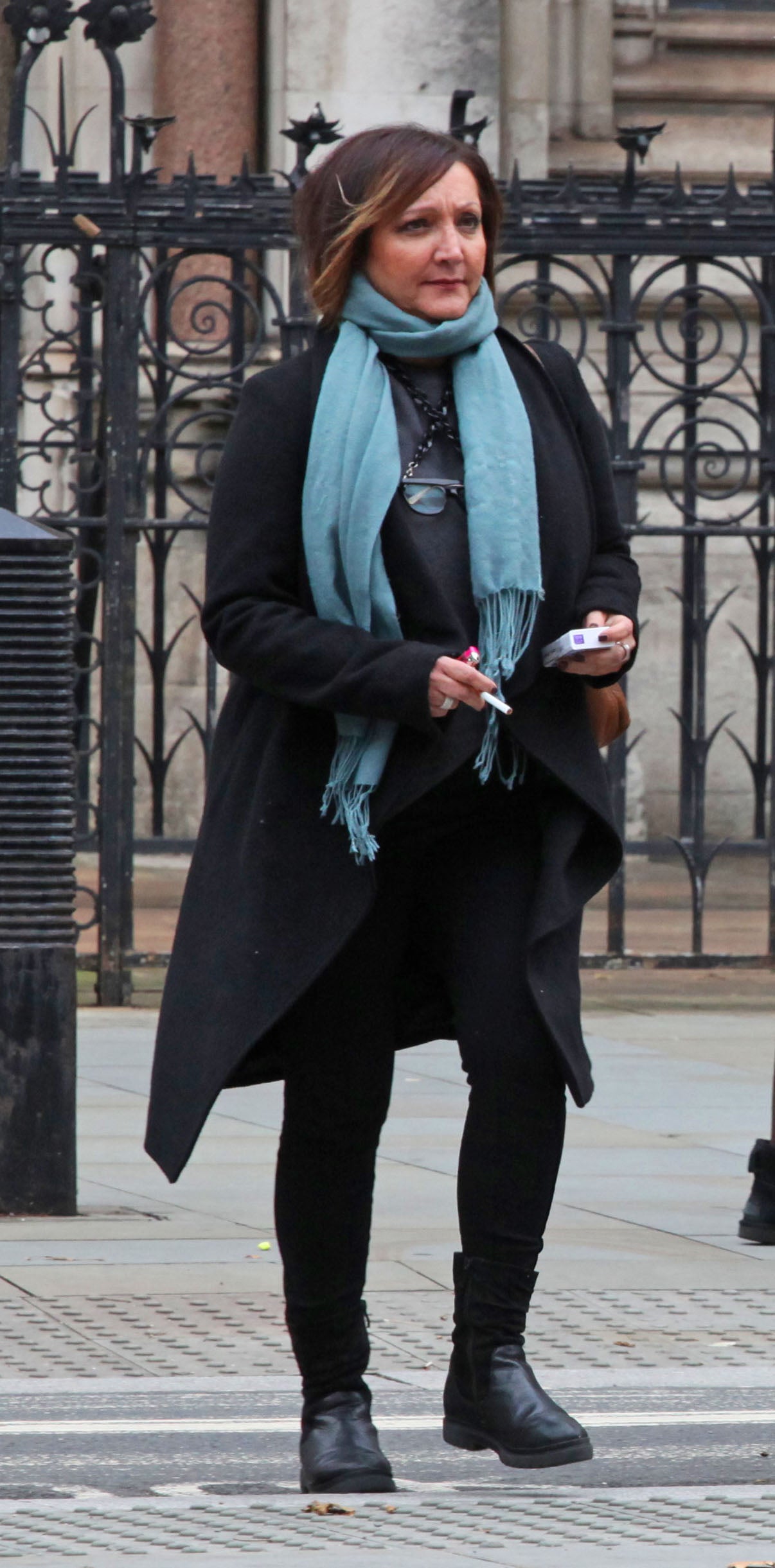 Foulla Bowler's sister Mary Englishby outside the court