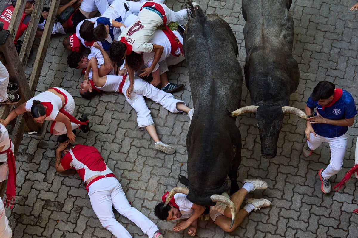 One runner gored in the face at Spain’s San Fermin bull run festival – UK Times One runner gored in the face at Spain’s San Fermin bull run festival – UK Times