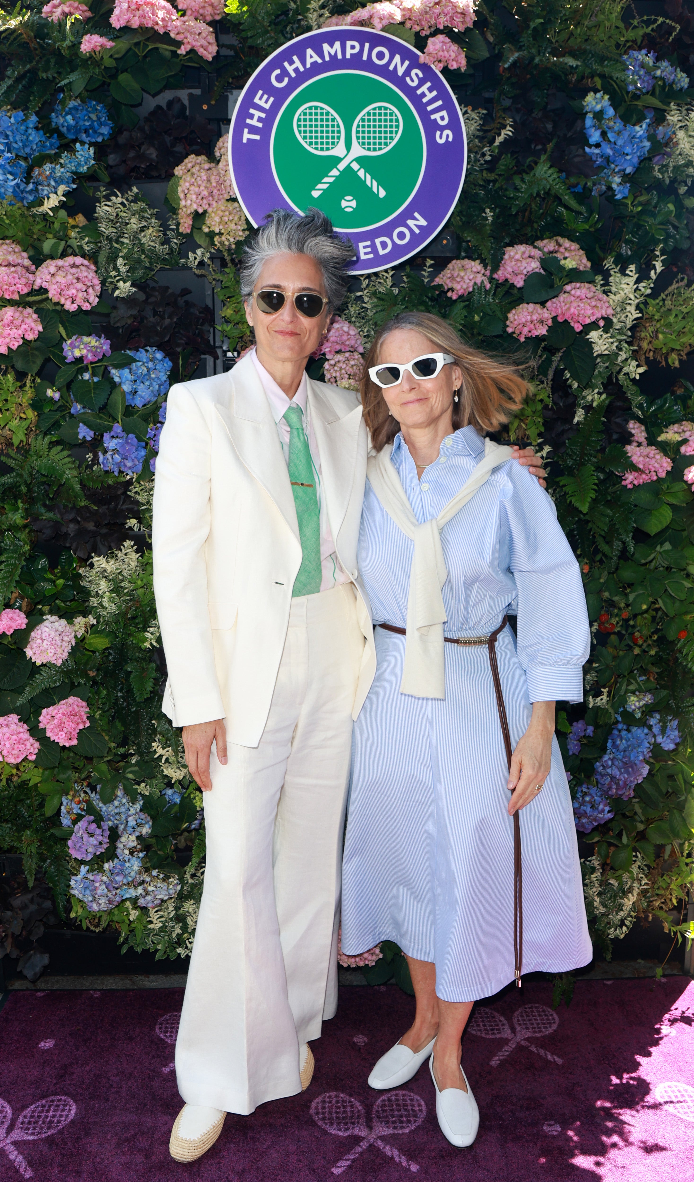 Actor Jodie Foster is back at the Championships alongside her wife Alexandra Hedison