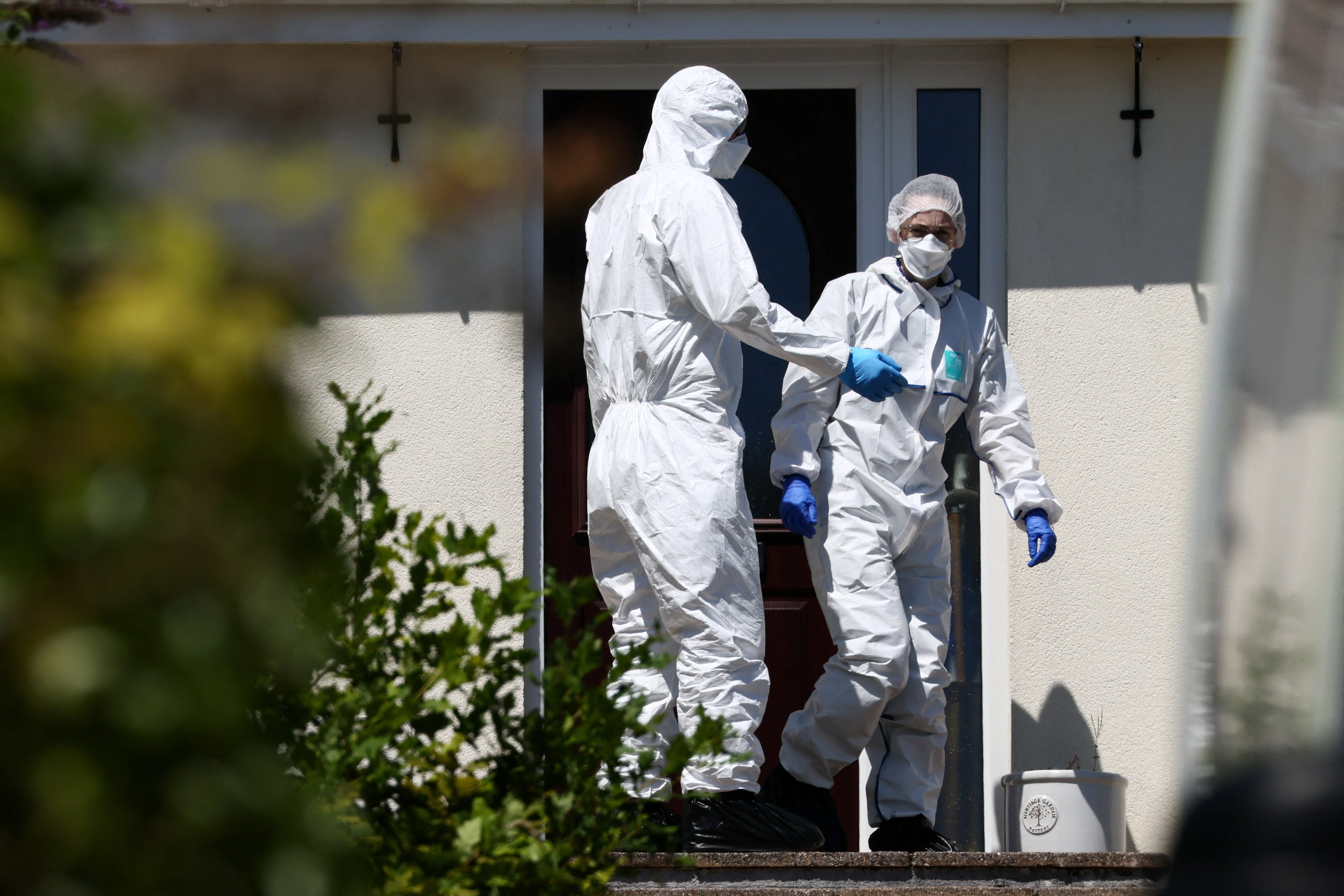 More forensics on site on Saturday as police widened their manhunt
