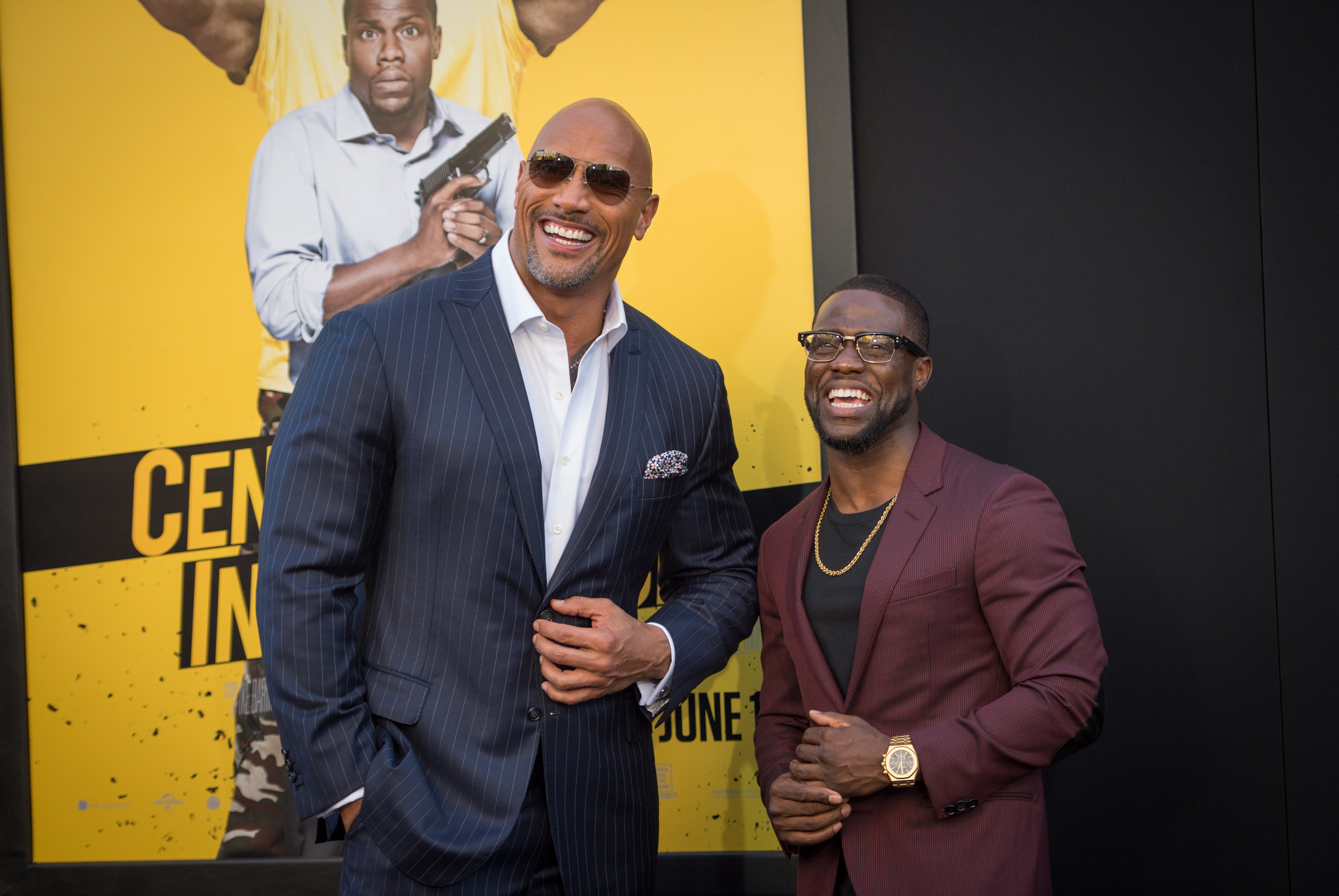 Dwayne Johnson has said that his ‘Jumanji’ co-star Kevin Hart is too busy to make their dream Broadway production happen (Getty Images)
