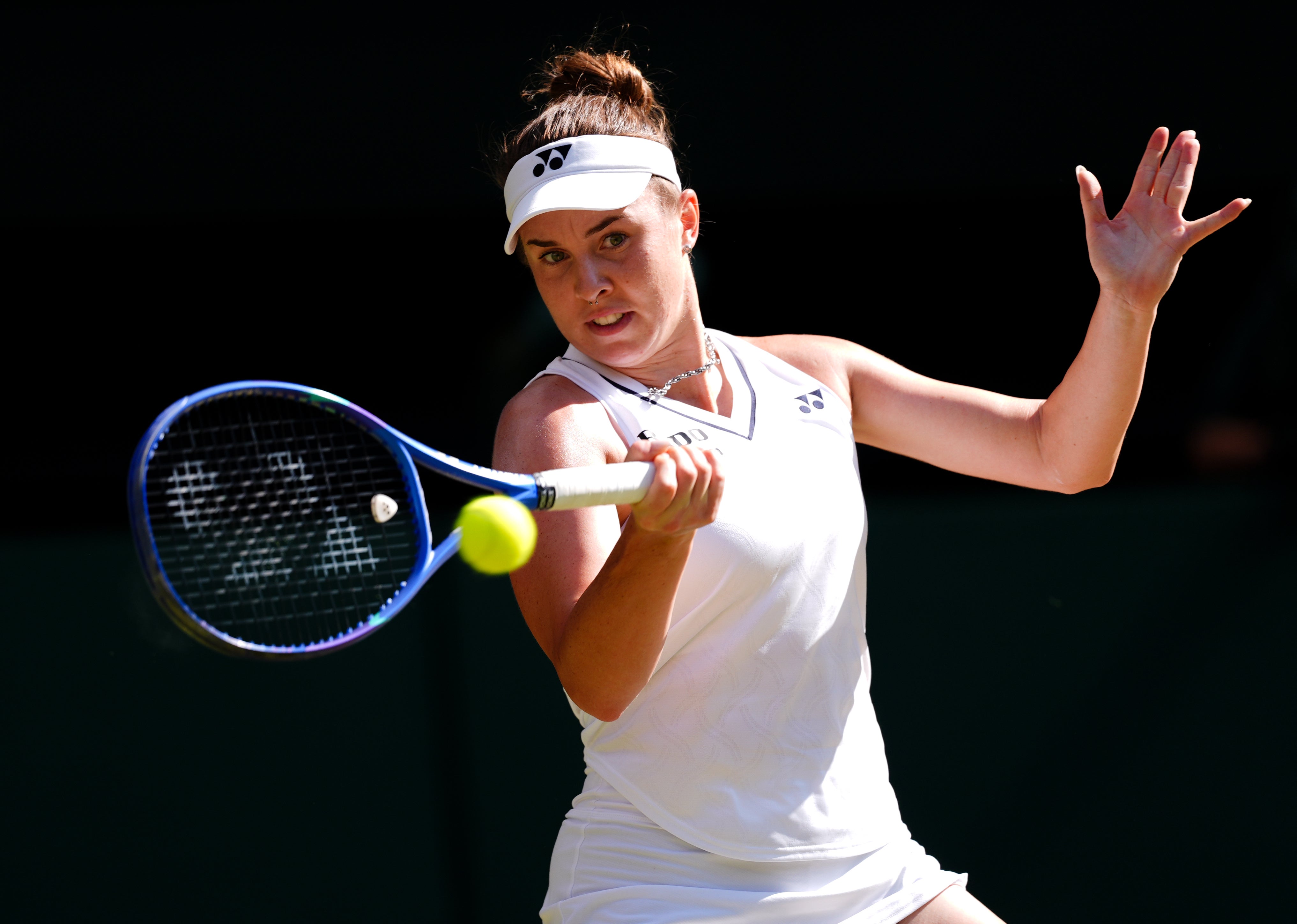 Linda Noskova managed to regain her composure (Adam Davy/PA) (PA Wire)