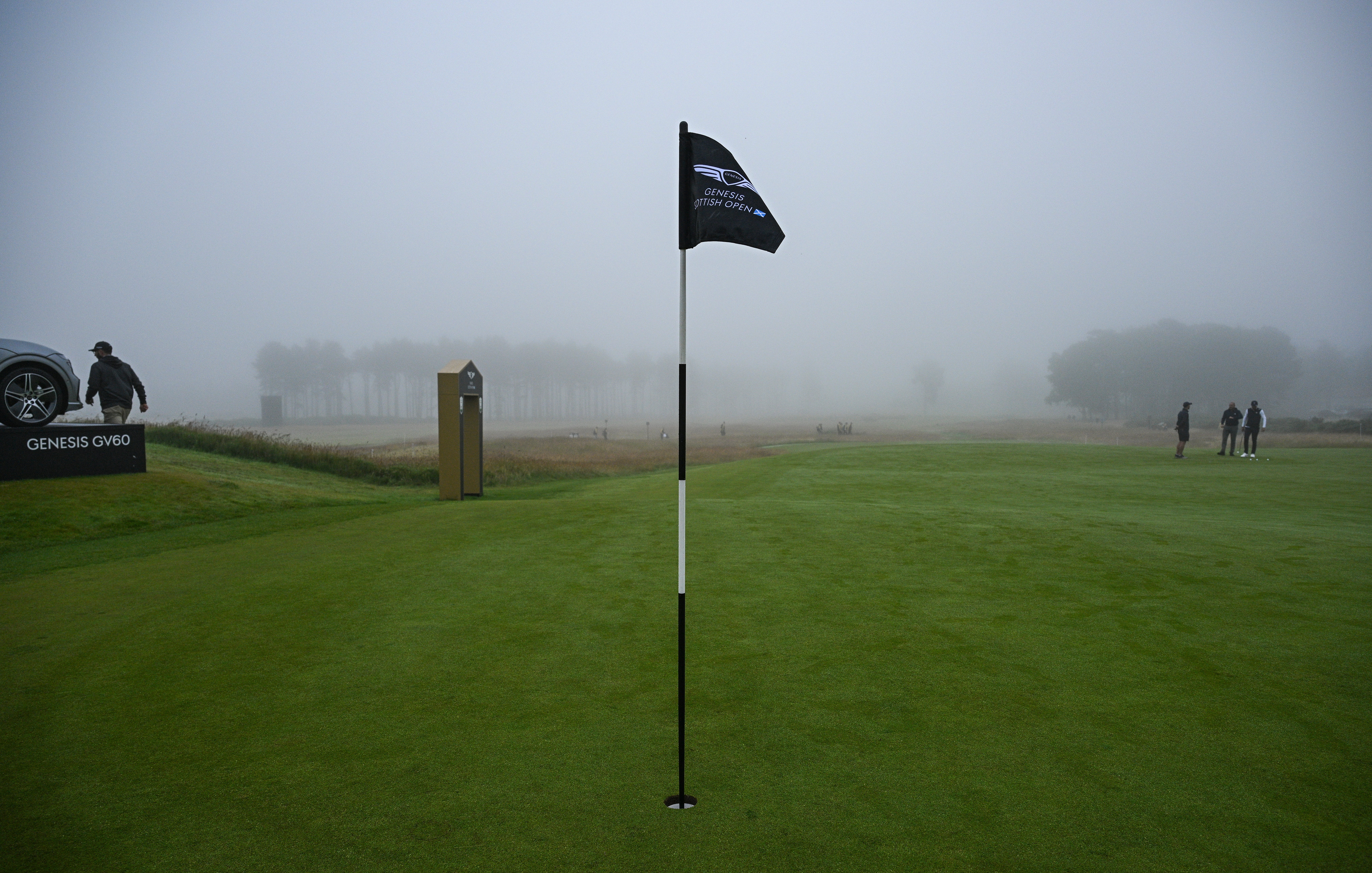 The third round was disrupted by fog in North Berwick