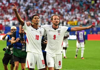 England’s Jude Bellingham and Harry Kane