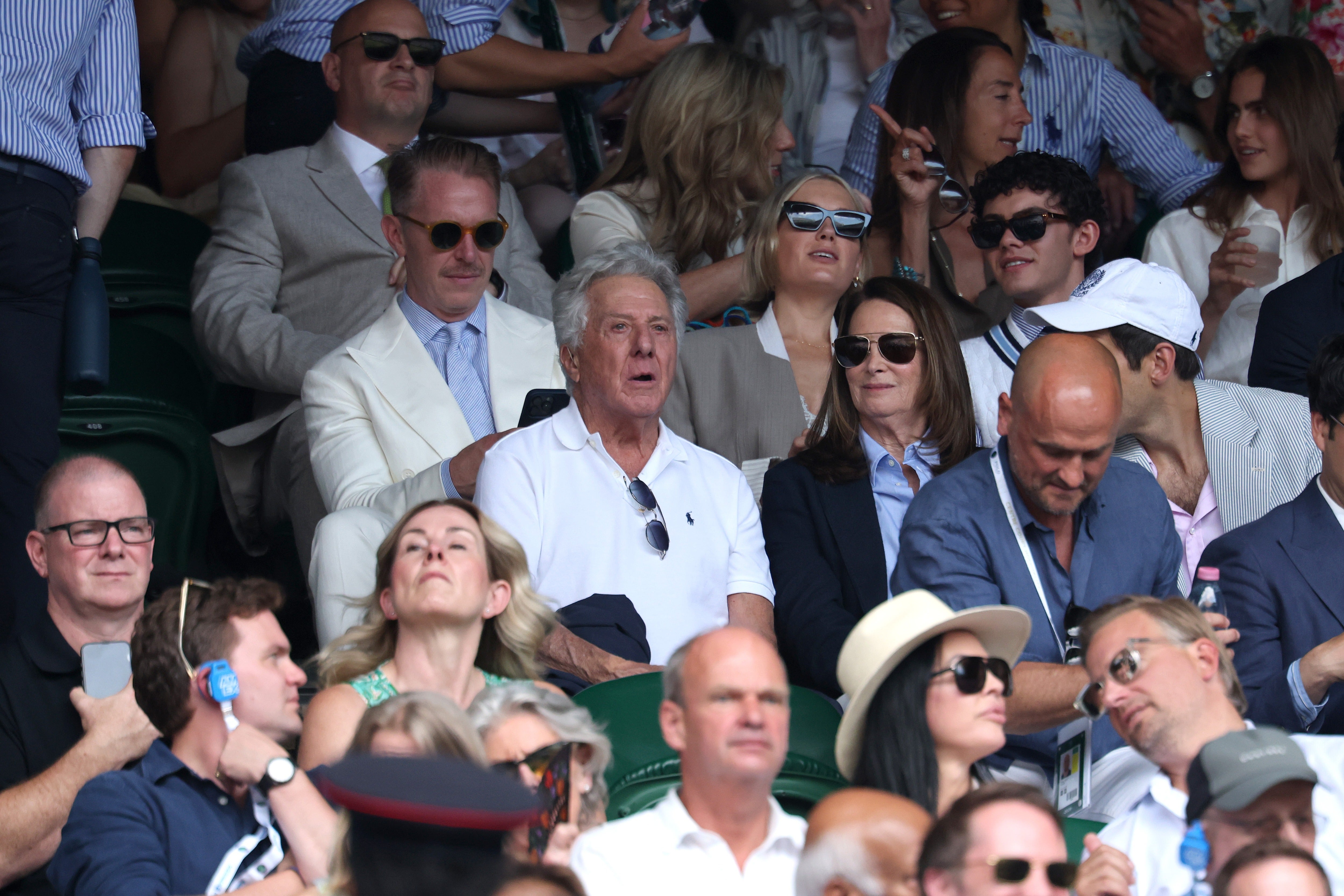 Dustin Hoffman and his wife Lisa will also be in attendance for the men's final