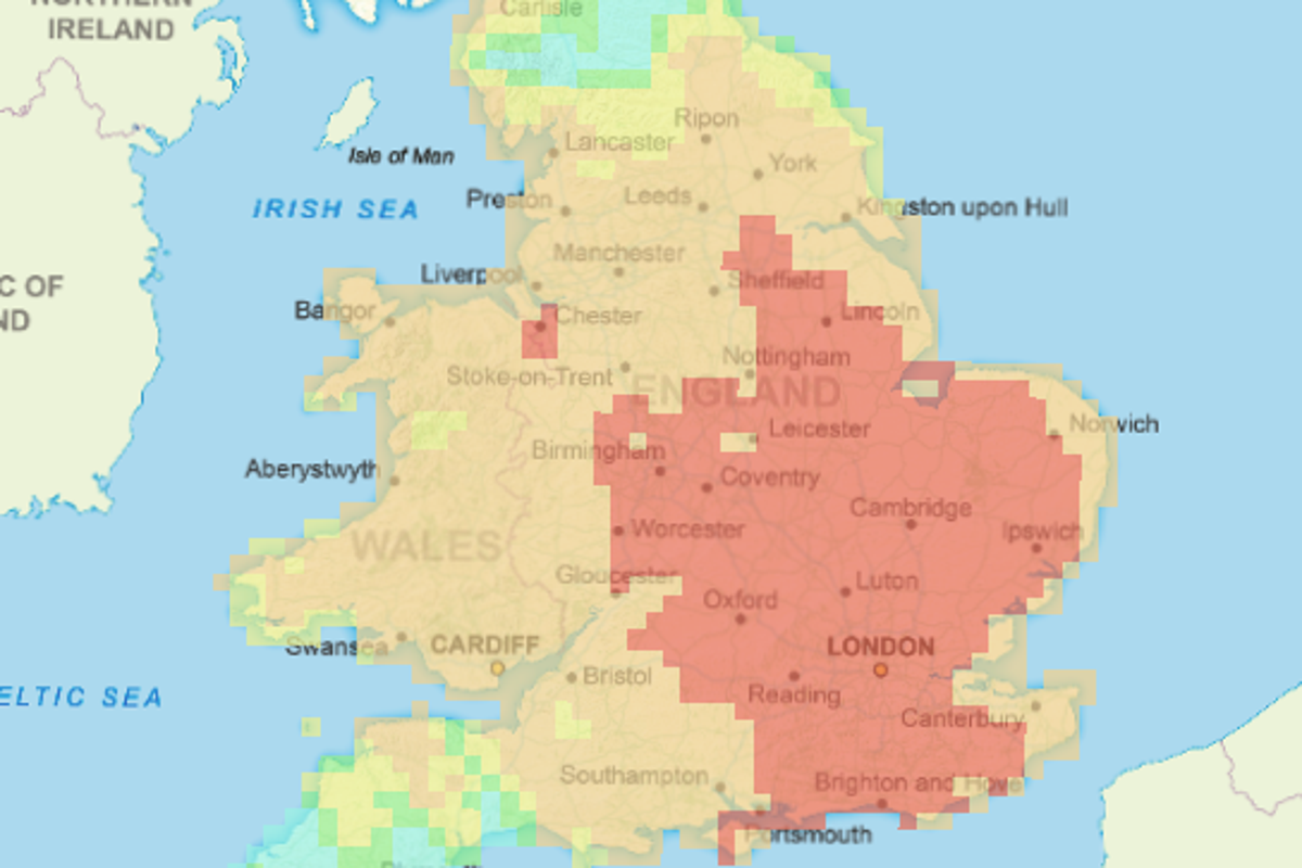 UK wildfire map: Areas most at risk as heatwave sparks ‘exceptional’ threat UK wildfire map: Areas most at risk as heatwave sparks ‘exceptional’ threat