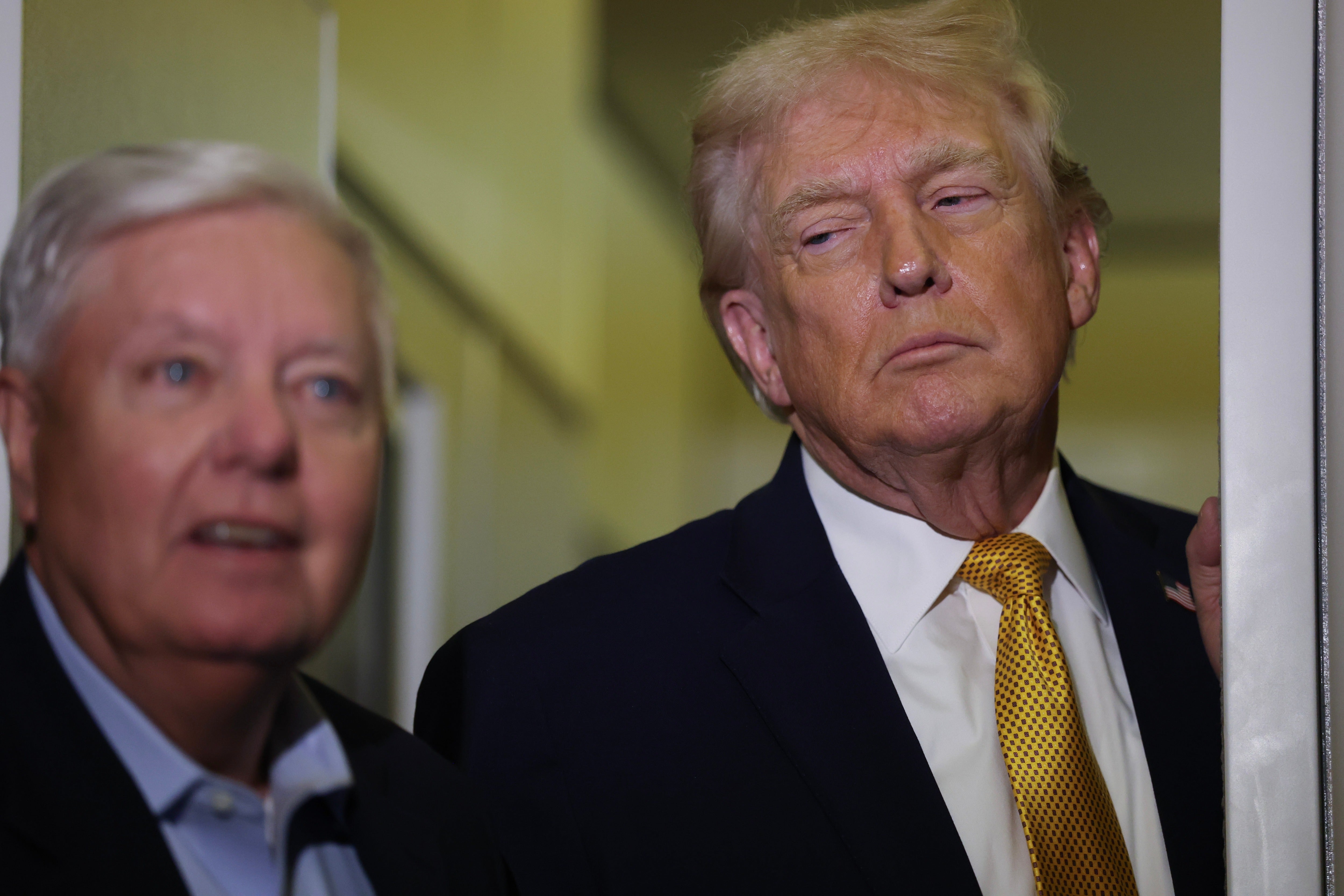 President Donald Trump praised Lindsey Graham as being 'like a member of the family' after his sudden death Saturday