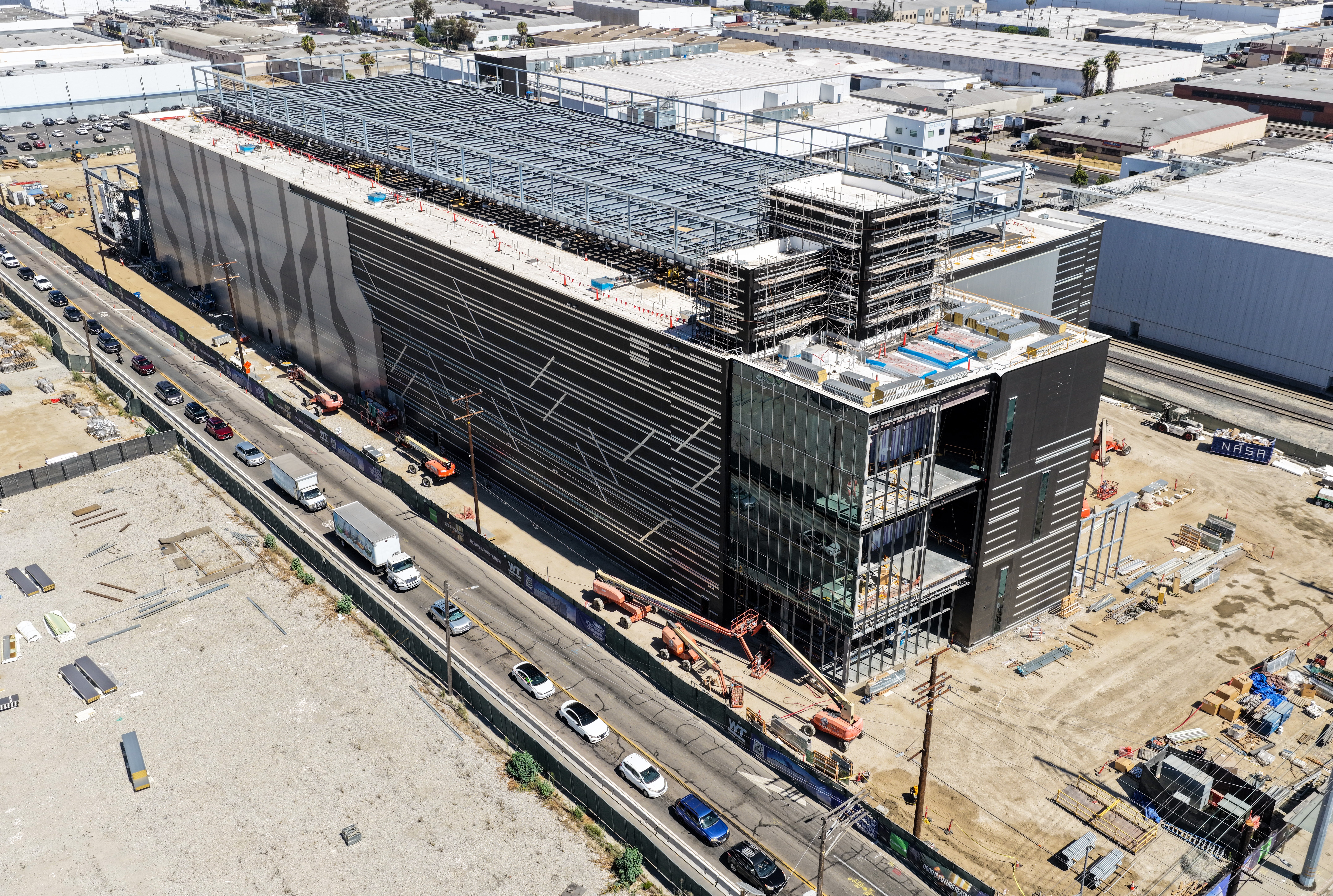 Construction on a data center in Southern California