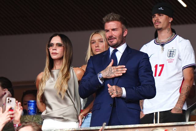 <p>Victoria Beckham ha sido objeto de críticas por sus reacciones durante los partidos de Inglaterra en el Mundial</p>