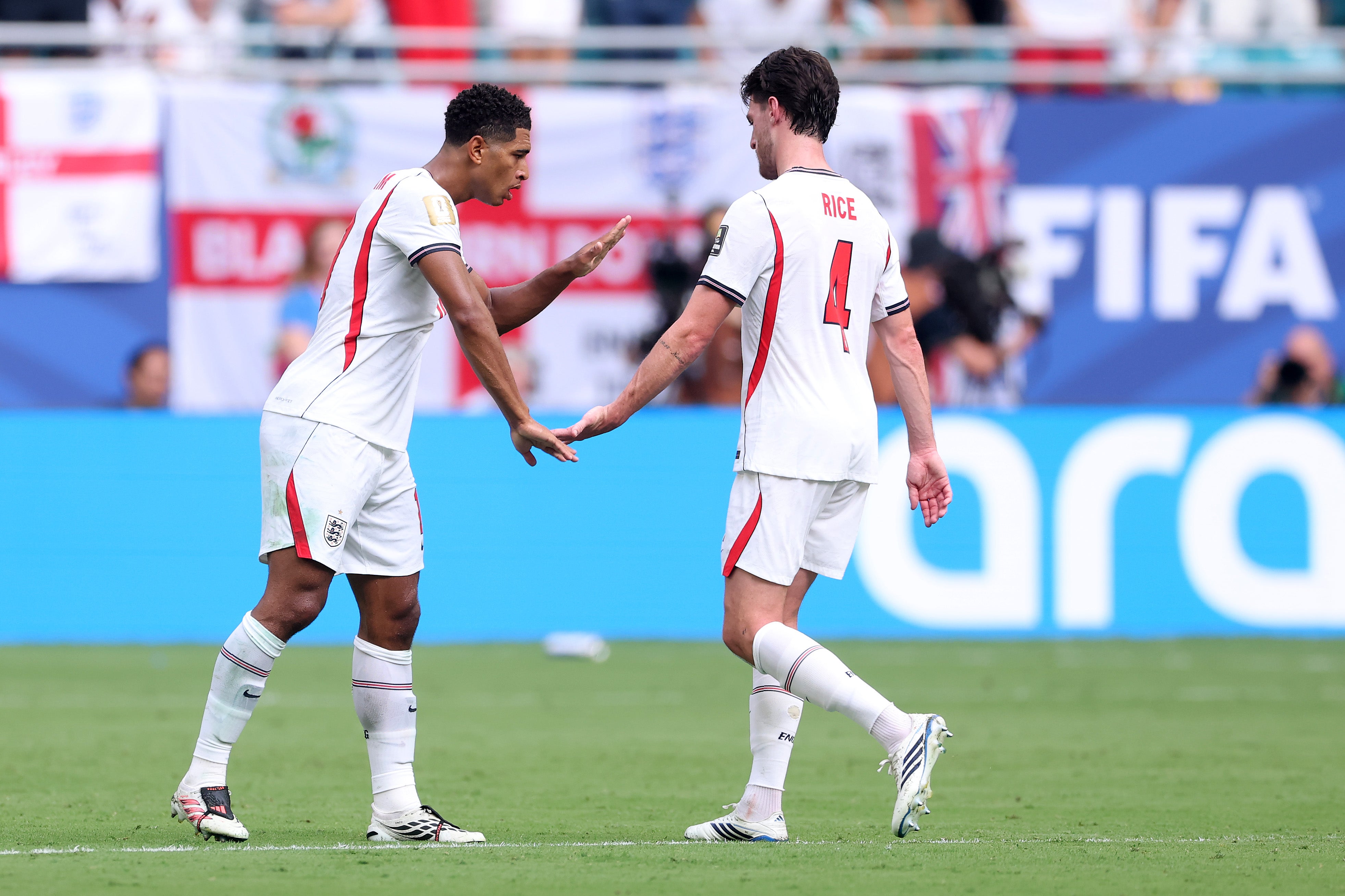 Declan Rice (right) faces a race to be fit