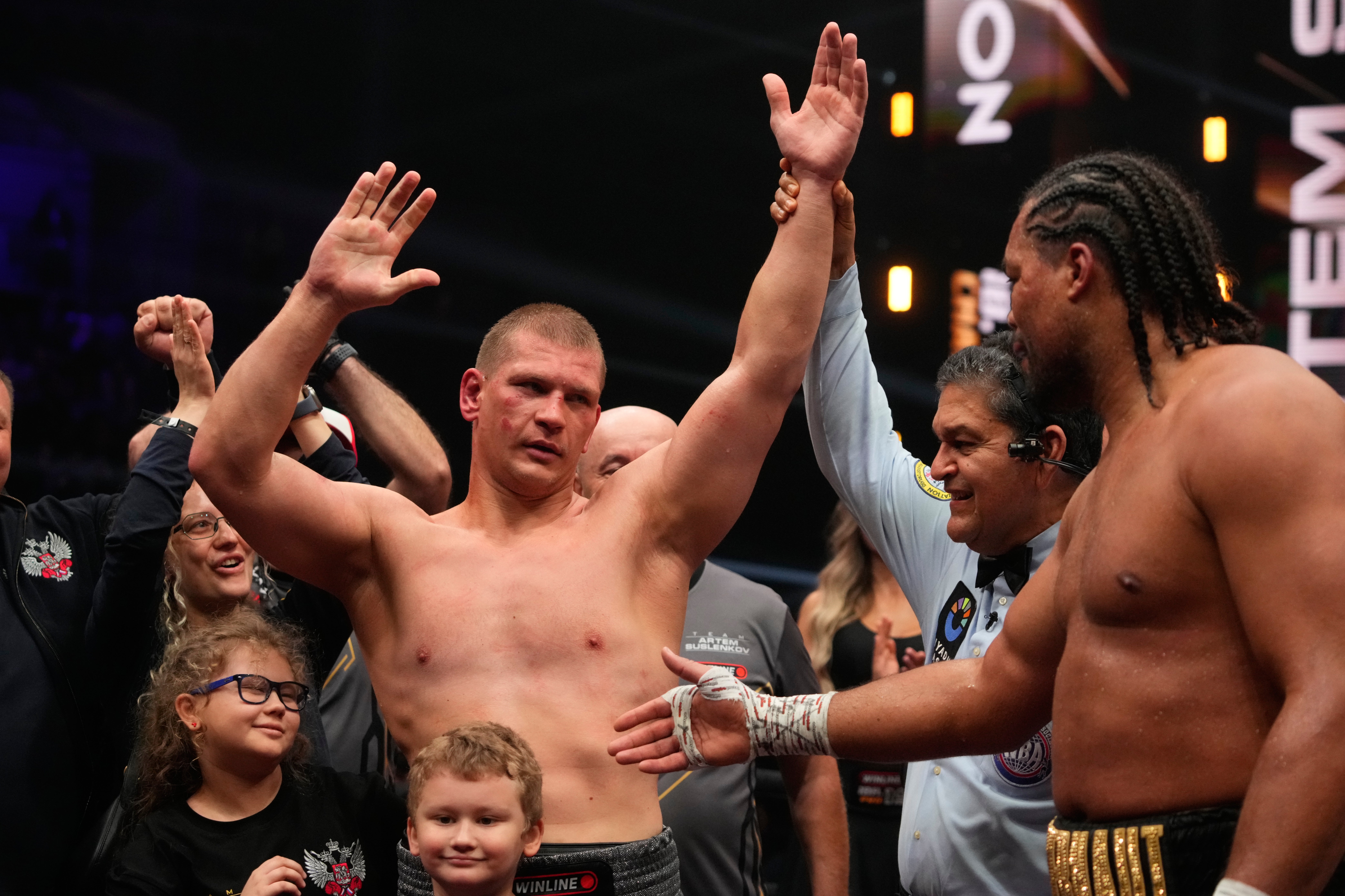 Joe Joyce (right) was beaten by Artem Suslenkov in Moscow