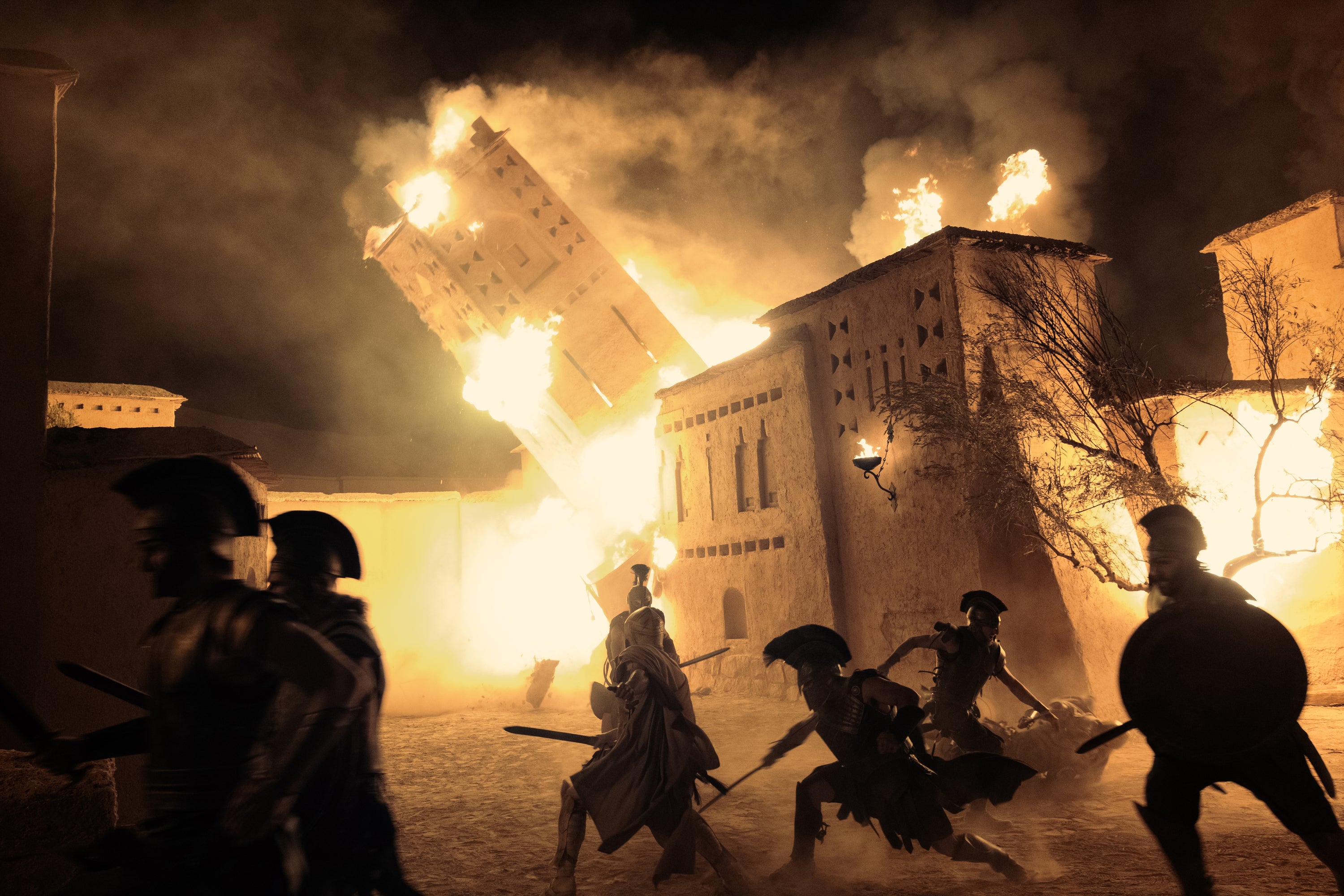 Undated film still from The Odyssey. Pictured: The Trojan War