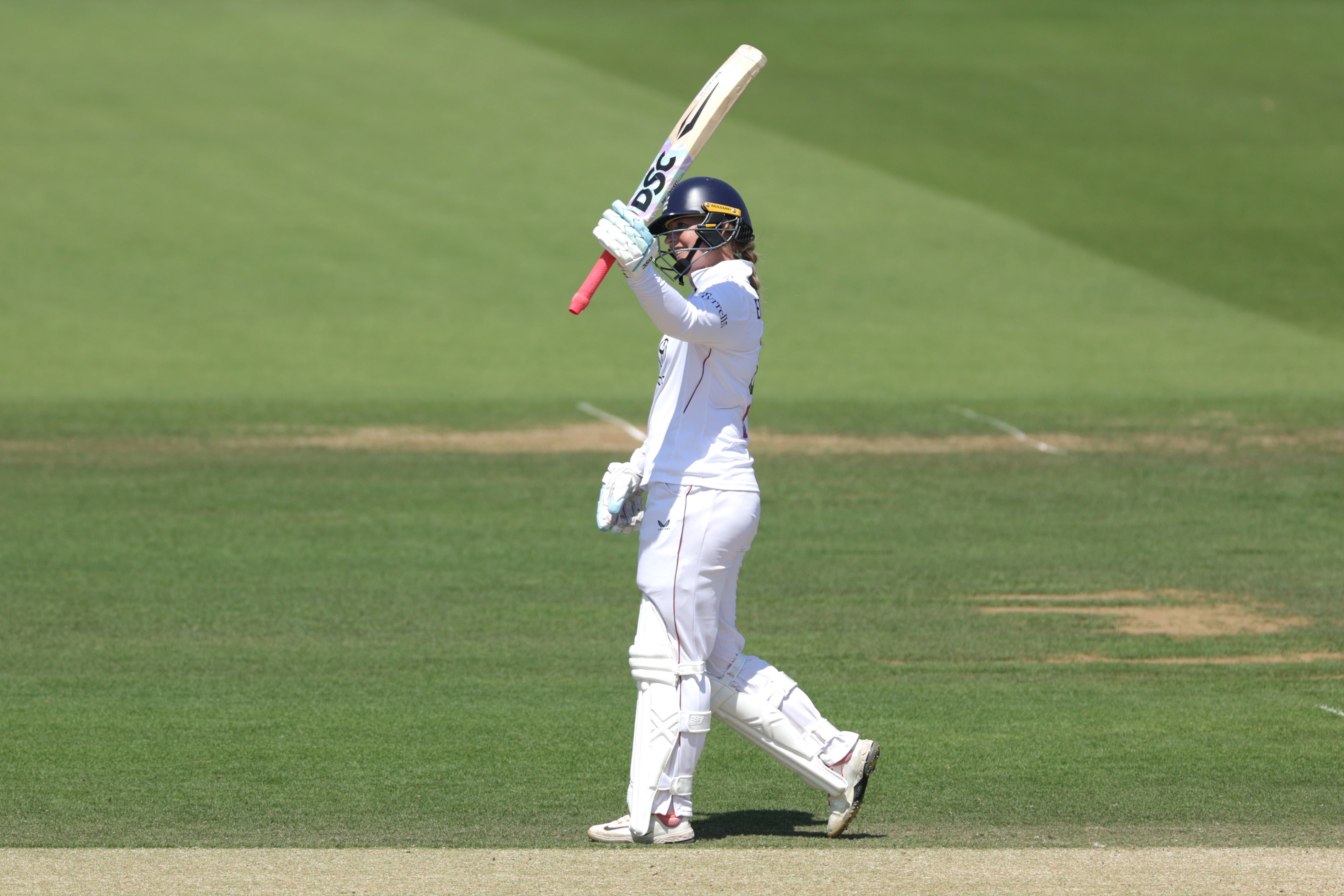 Sophie Ecclestone made her maiden Test 50 (PA)