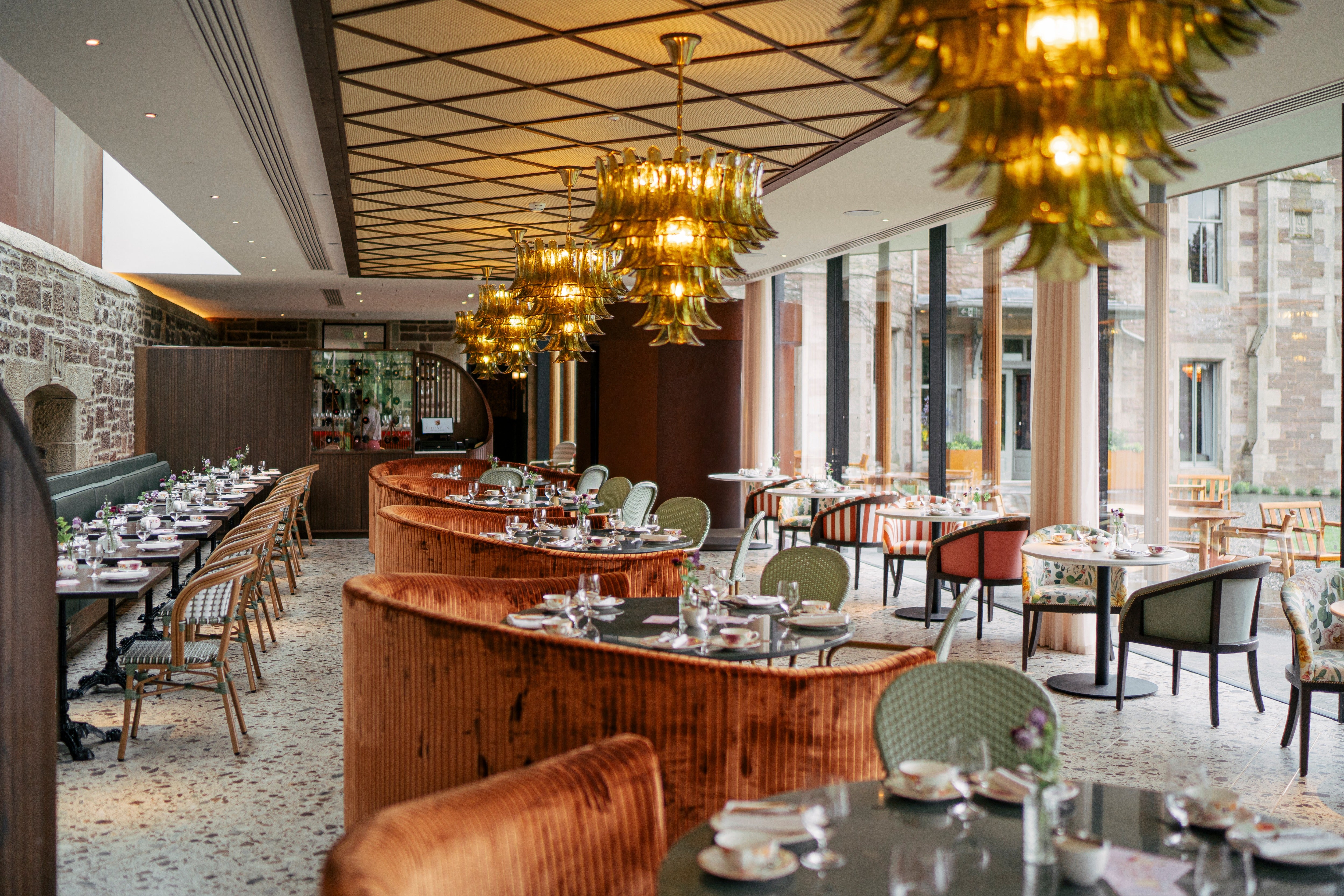 The new Garden Room restaurant at Andy Murray’s Cromlix hotel in Scotland (Cromlix)