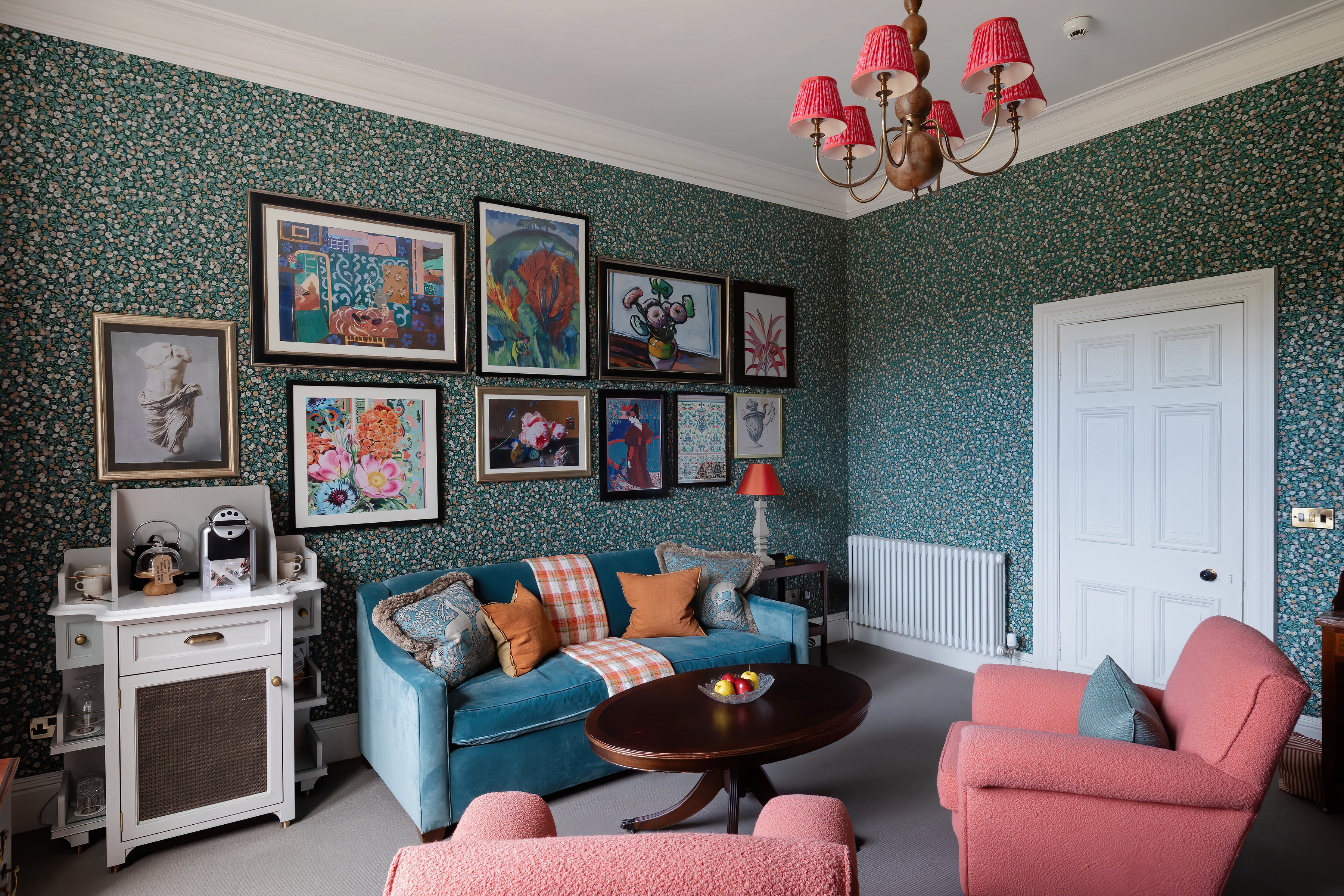 A Turret Suite living room at Andy Murray’s Cromlix hotel in Scotland