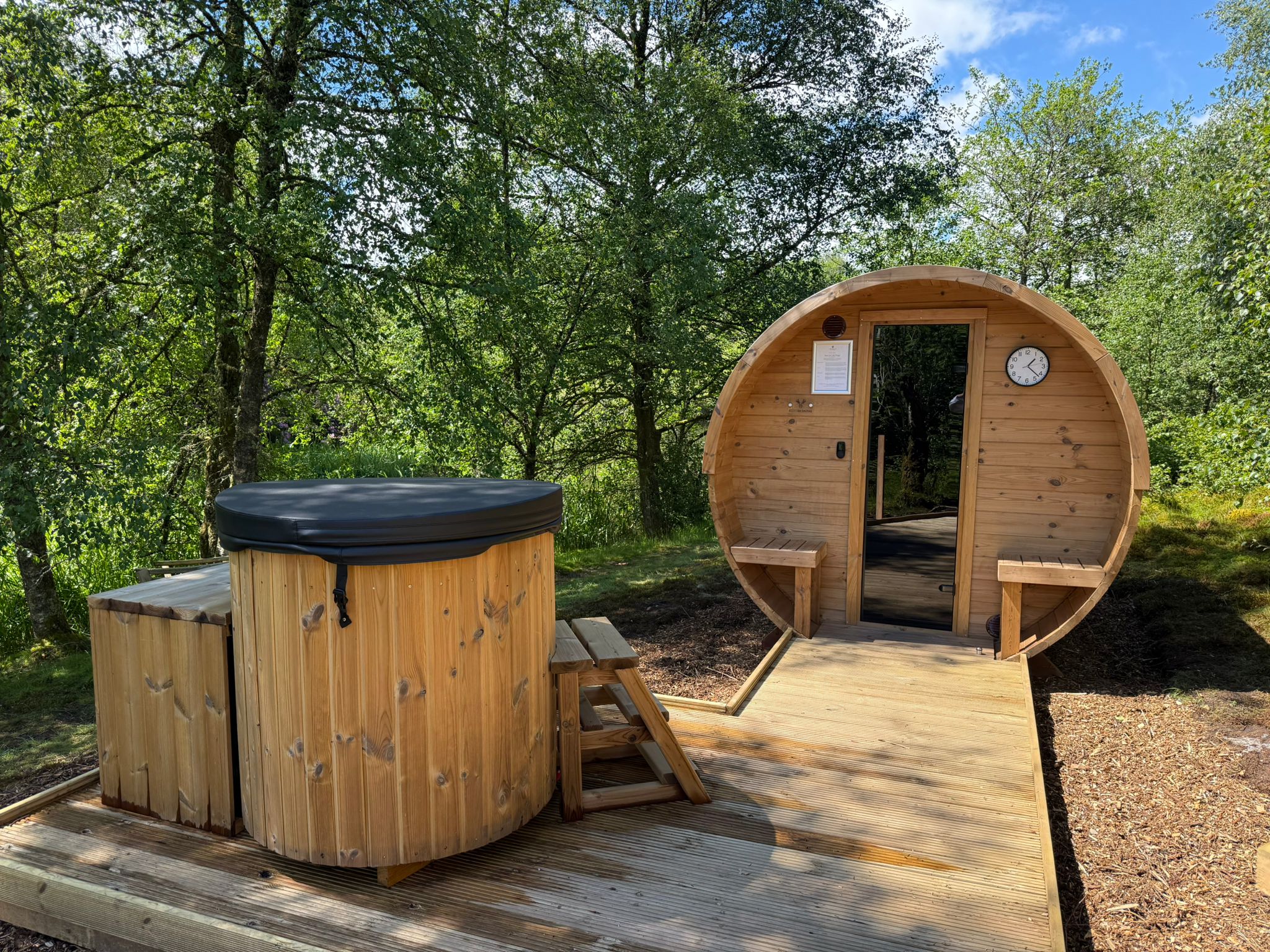 The sauna and cold plunge at Andy Murray’s Cromlix hotel can be booked for private slots