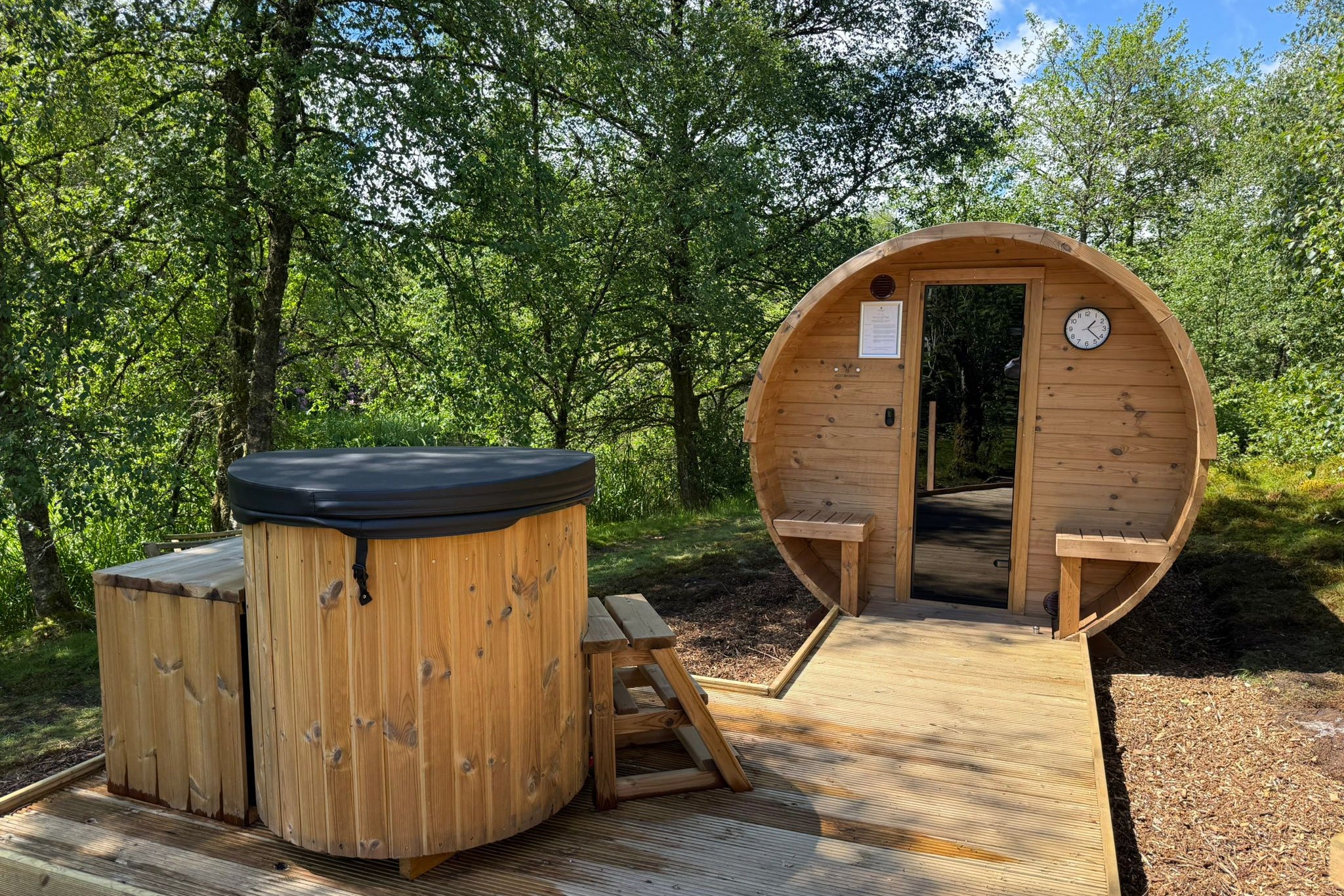 The sauna and cold plunge at Andy Murray’s Cromlix hotel can be booked for private slots (Cromlix)