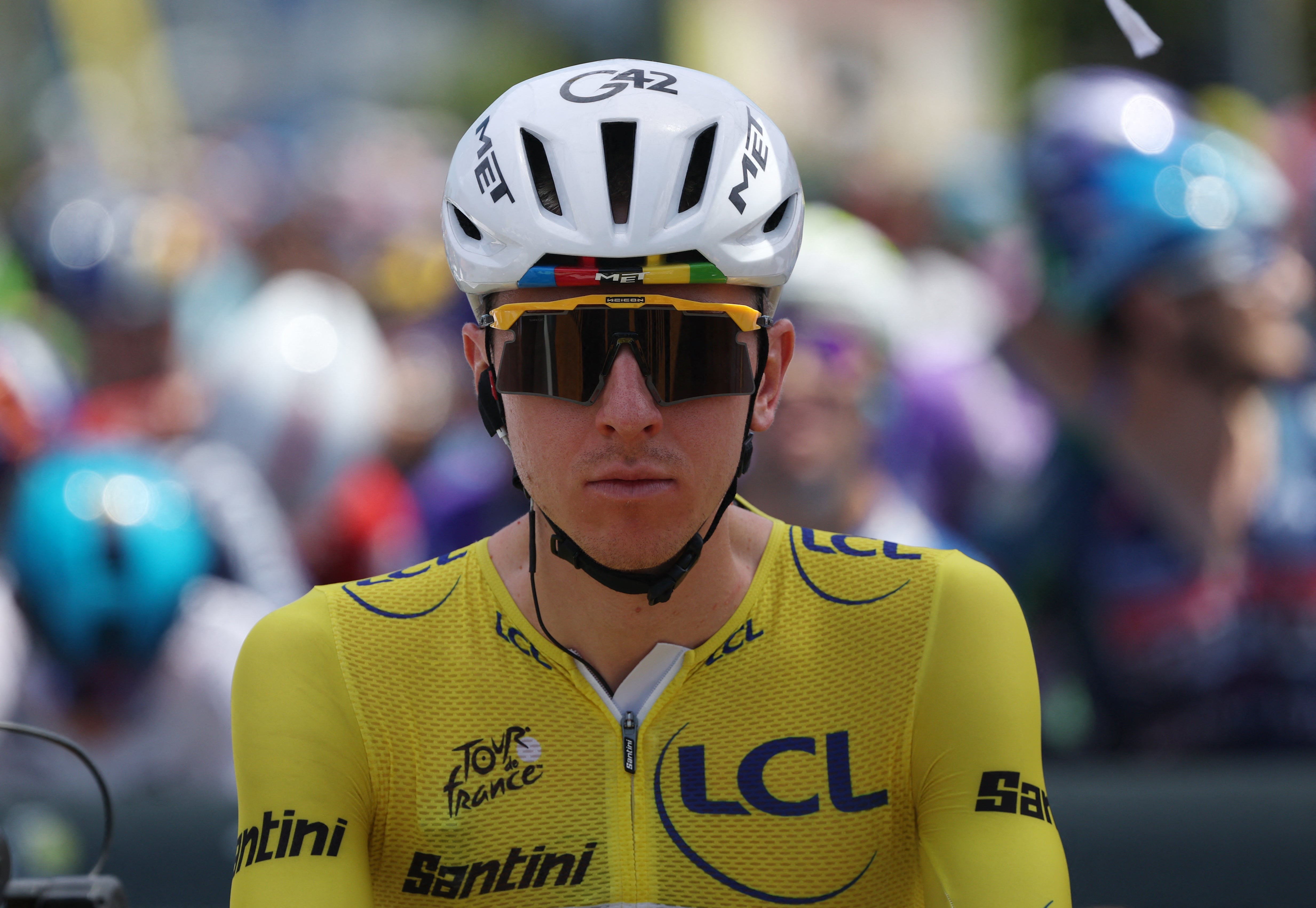 Pogacar is currently in possession of the yellow jersey