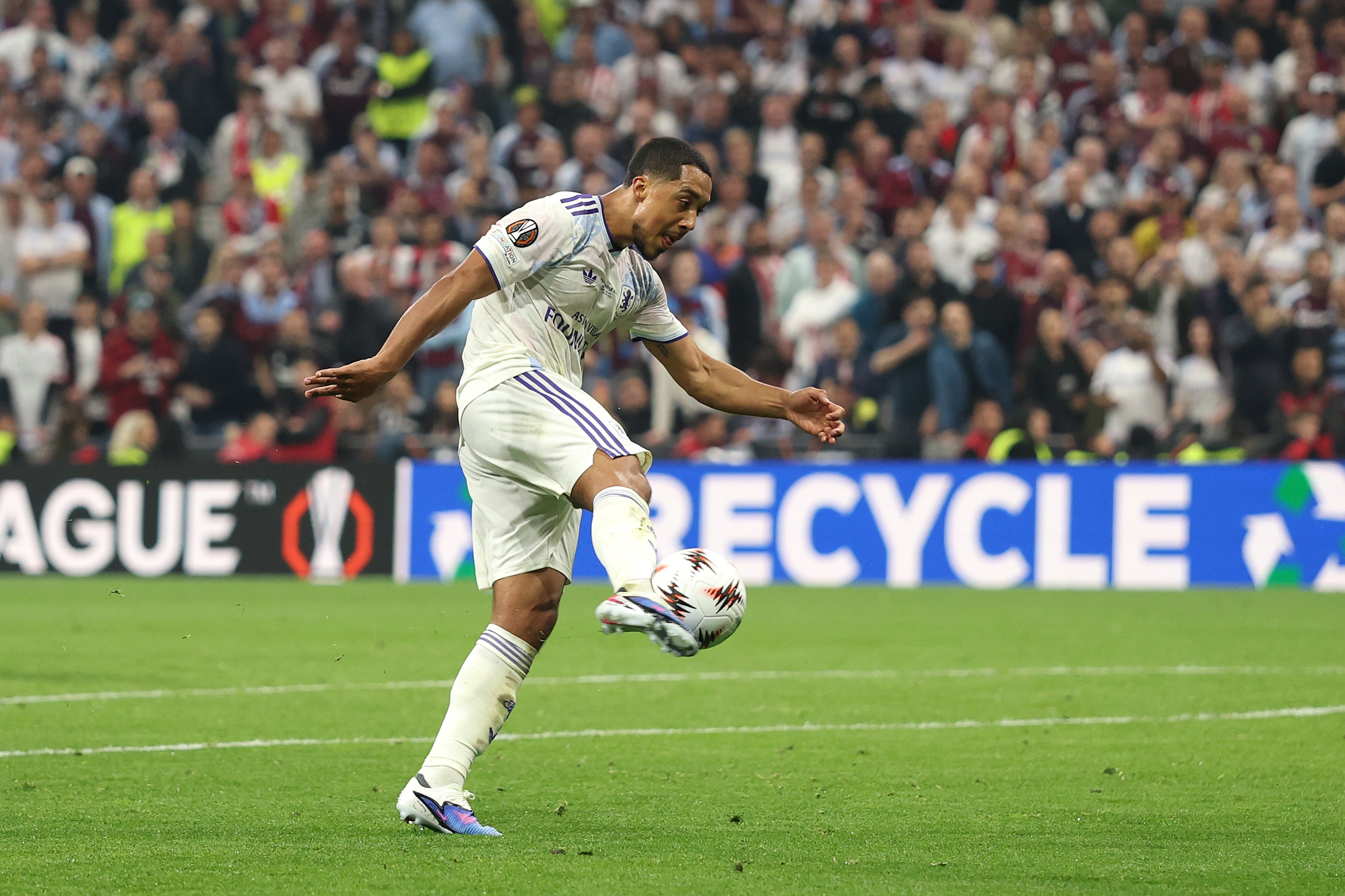 Youri Tielemans scored for Aston Villa in the Europa League final (Getty)