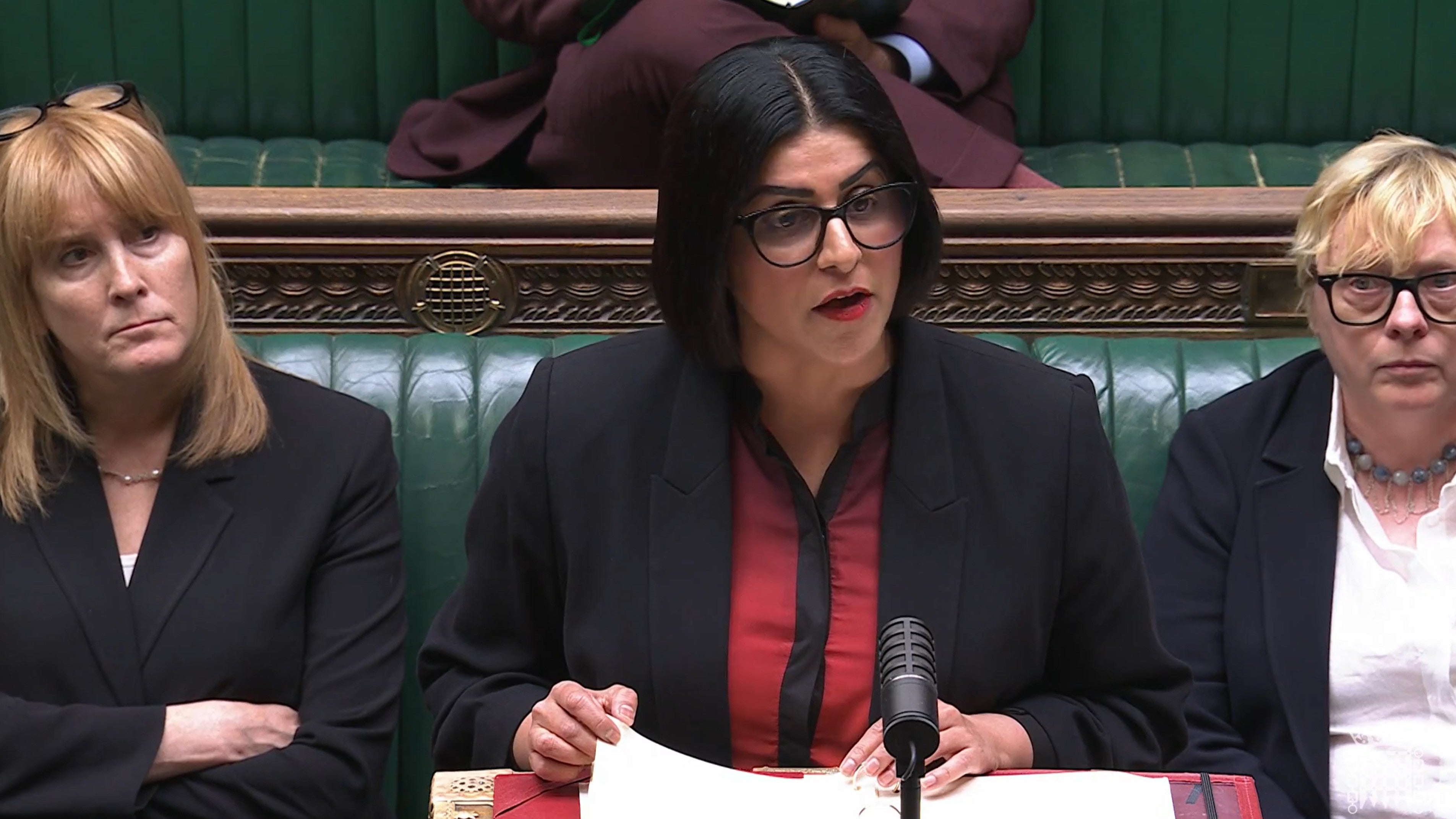 Home Secretary Shabana Mahmood makes a statement to the House of Commons about the death of Miss Widdecombe (PA)
