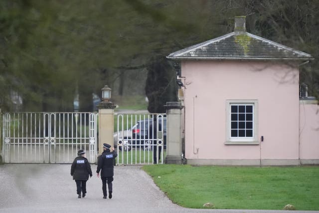 The gates of Royal Lodge, the former home of Andrew Mountbatten-Windsor
