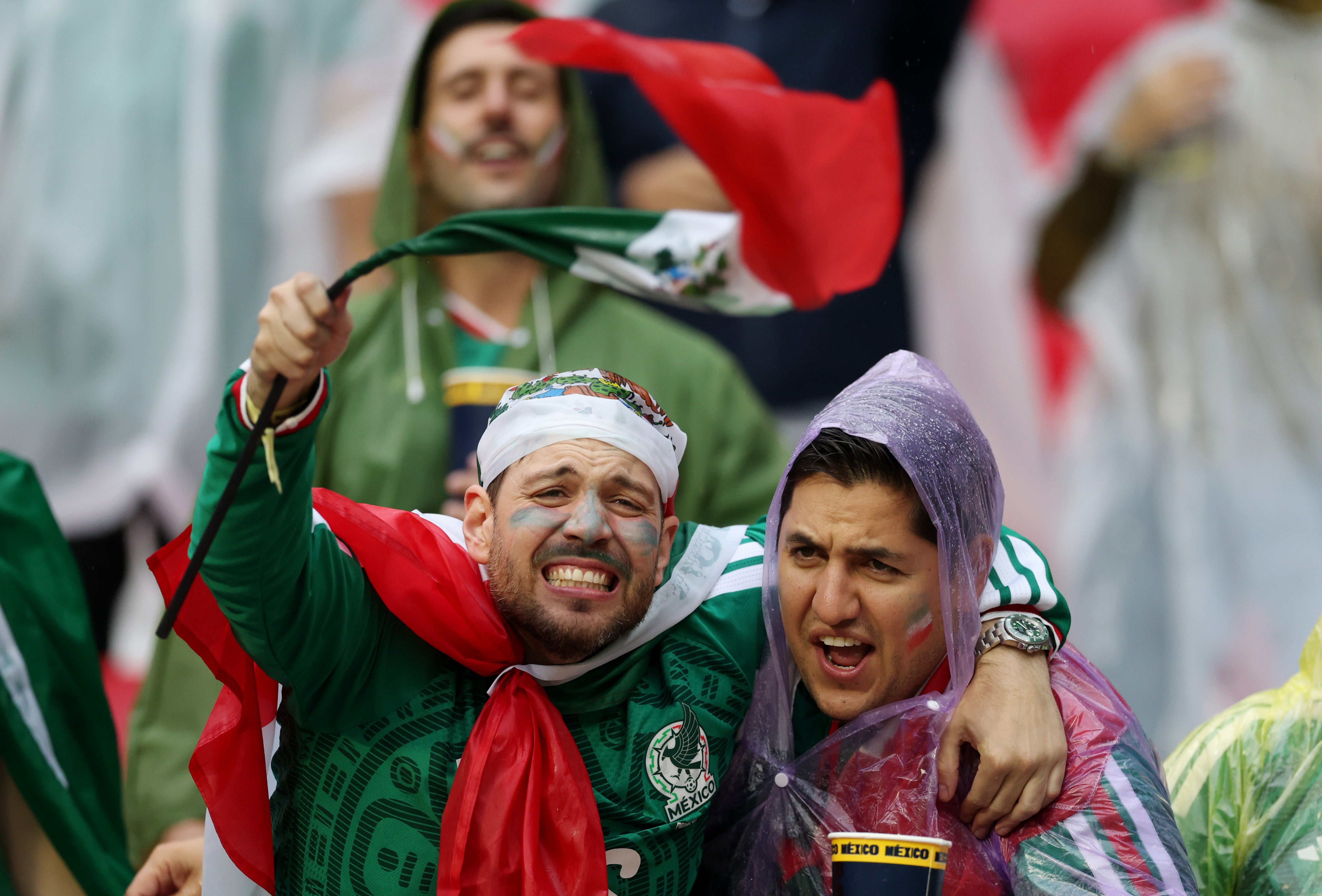 Thousands of Mexican fans paraded the street before the game