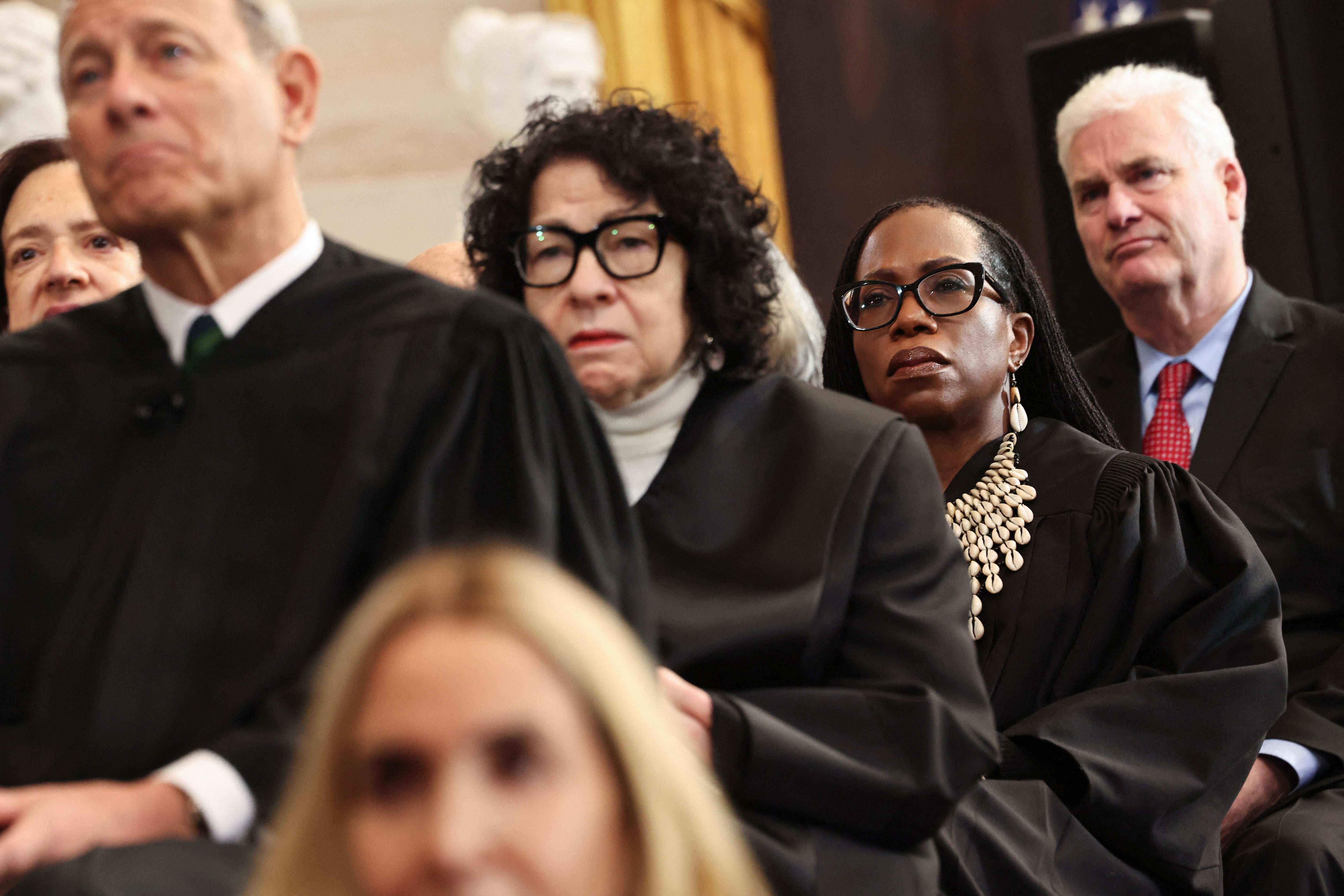 Justices were split on ideological lines in nearly a quarter of argued cases this term, with liberals Sonia Sotomayor and Ketanji Brown Jackson routinely sparring with the conservative majority in fierce dissents