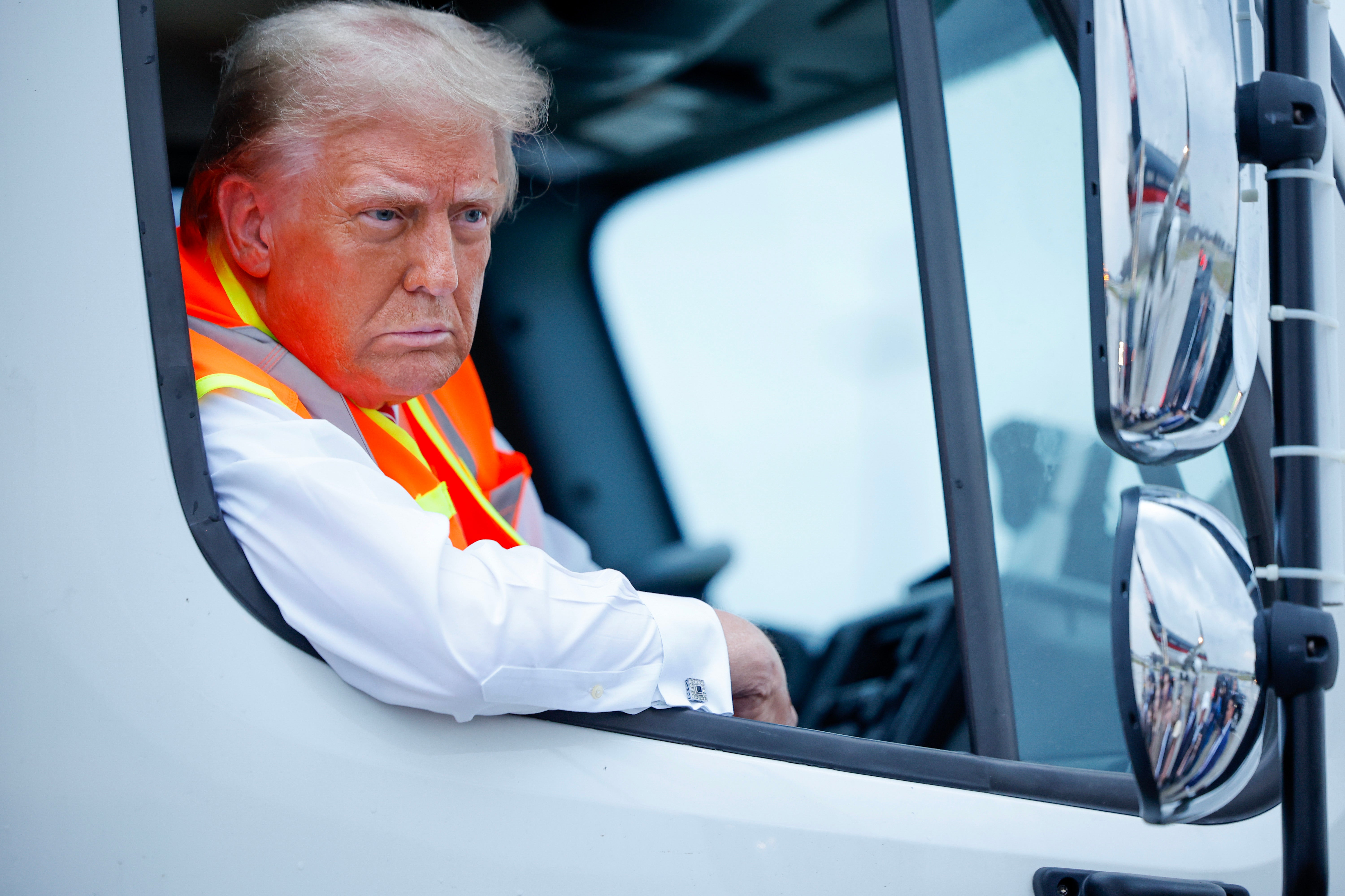 Trump was driven around in a garbage truck in Wisconsin on the eve of the 2024 election