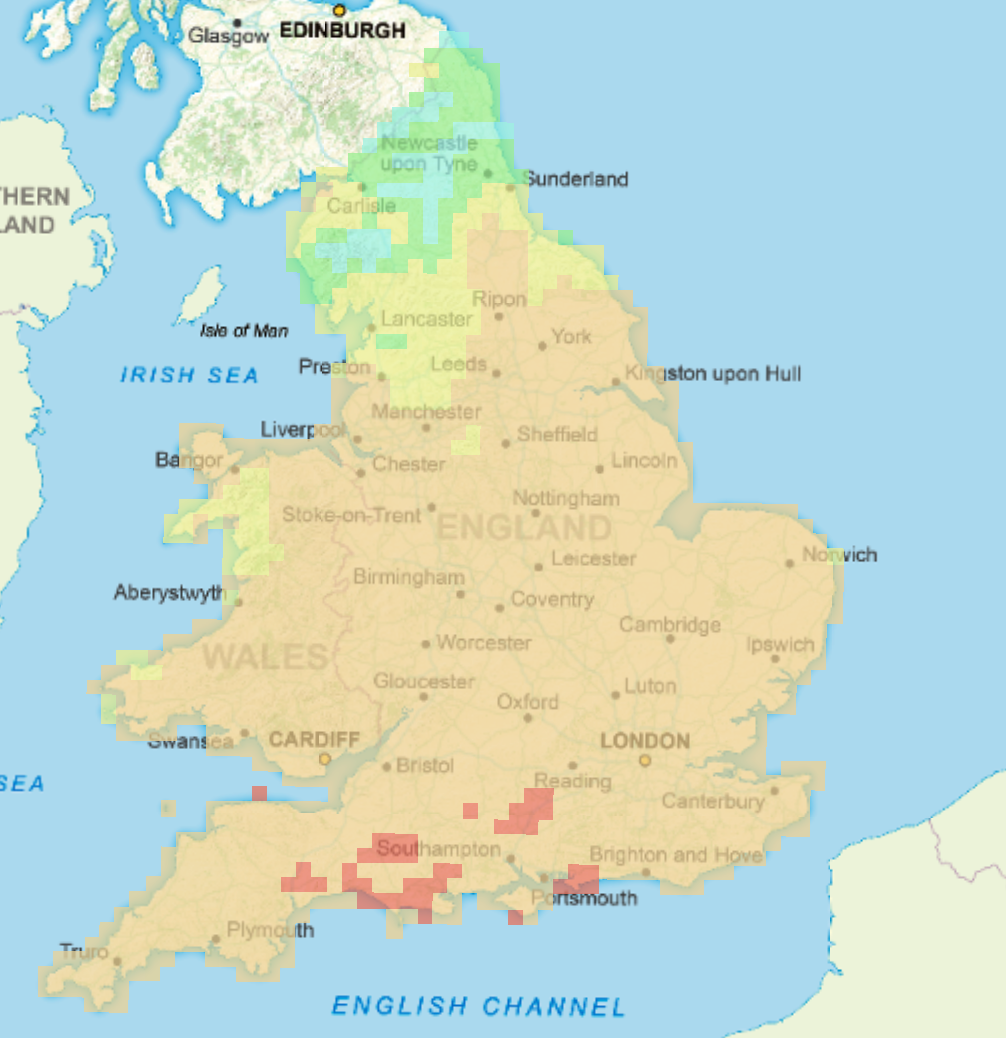 UK wildfire map: Areas most at risk as firefighters tackle dozens of blazes