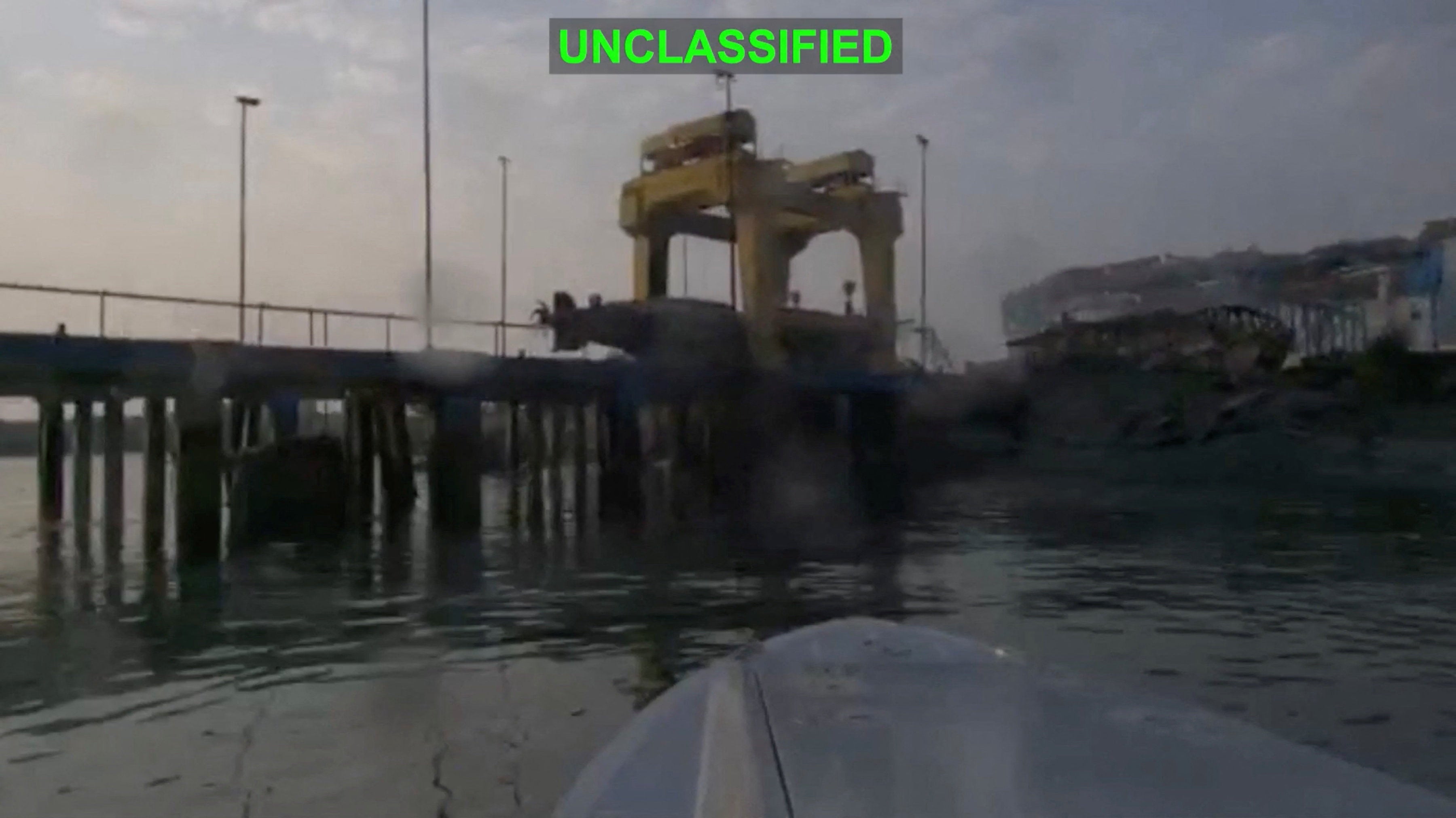 Centcom said the ships hit a submarine and ship maintenance facility