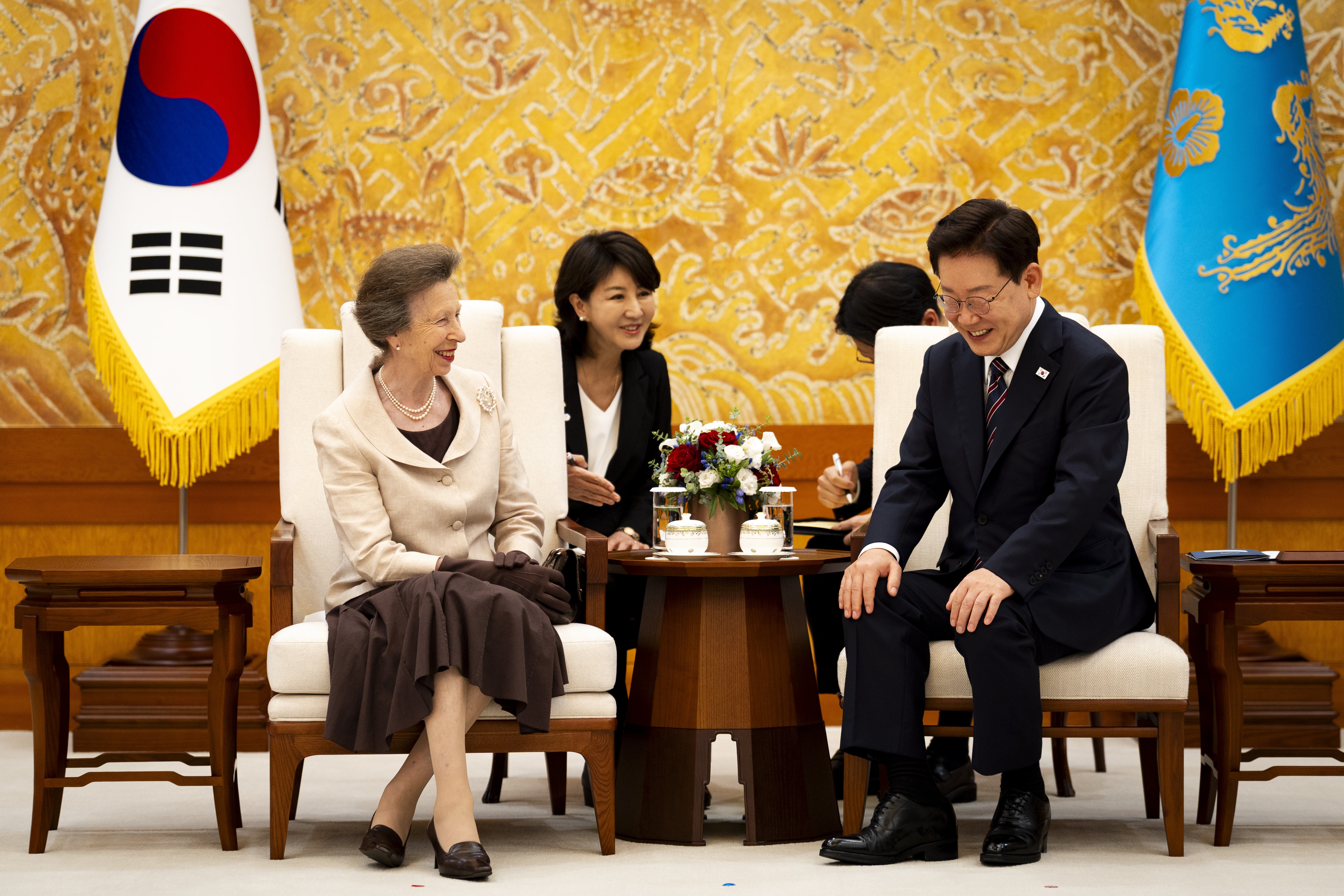 The princess during an audience with the President of the Republic of Korea, President Lee Jae Myung at Cheongwadae in Seoul