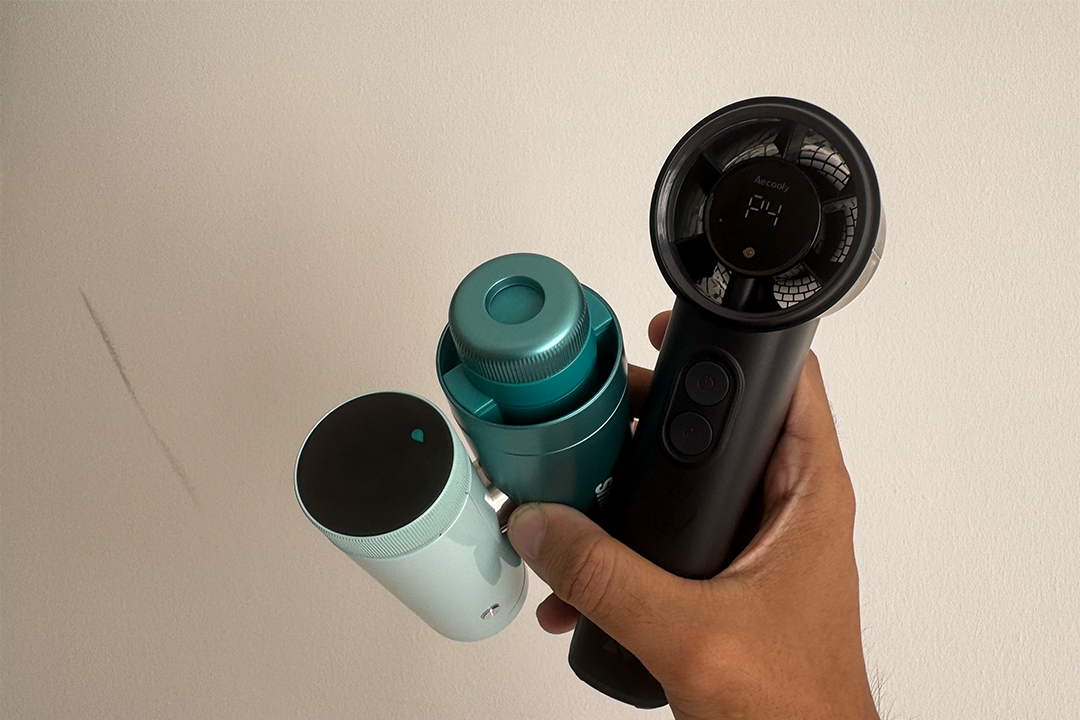 I've been testing both handheld fans during the heatwave (Alex Lee/The Independent)