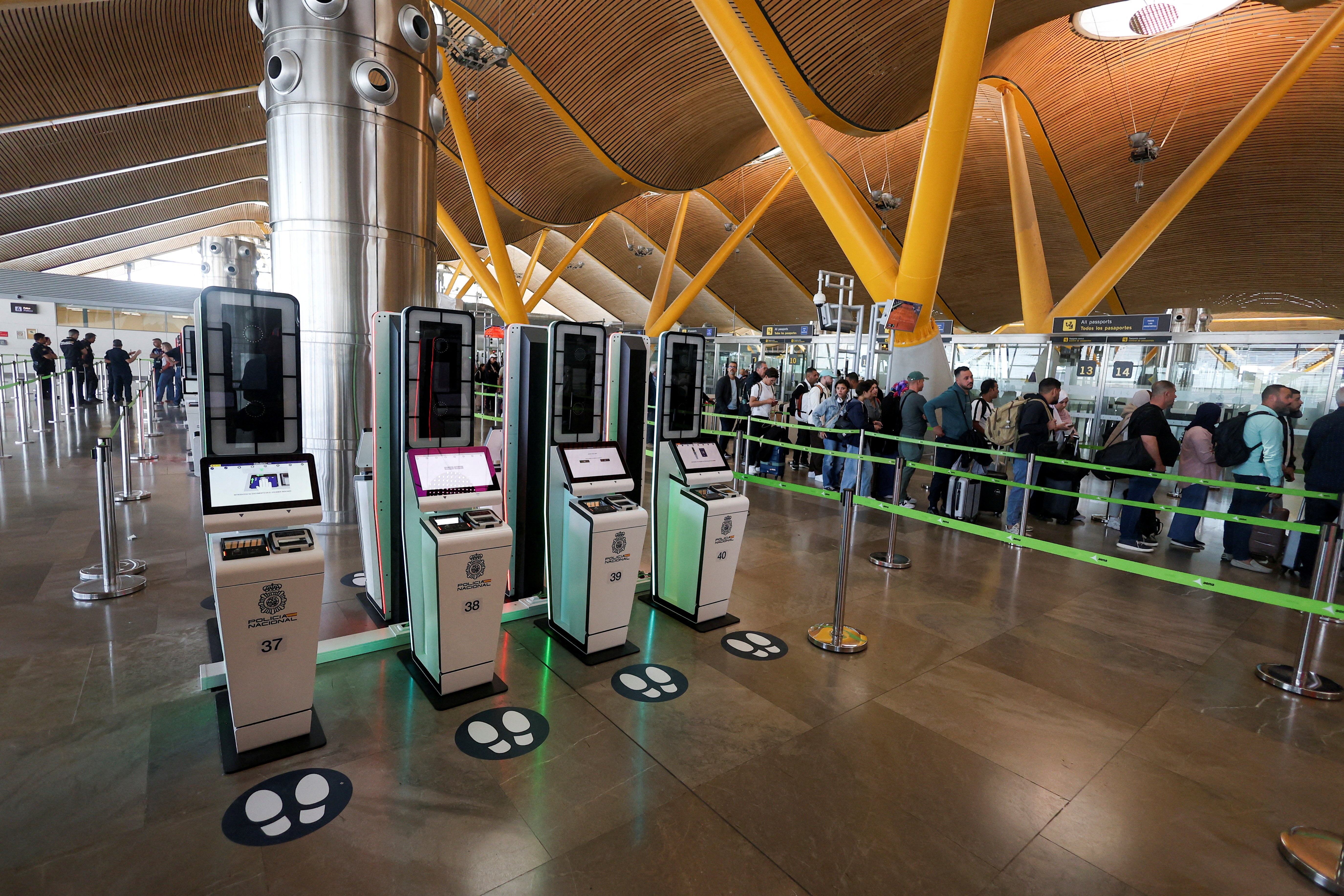 The Entry Exit System (EES), rolled out fully in April, involves people from third-party countries such as the UK having their fingerprints registered and photograph taken to enter the Schengen Area, which consists of 29 European countries, mainly in the EU. (Reuters)