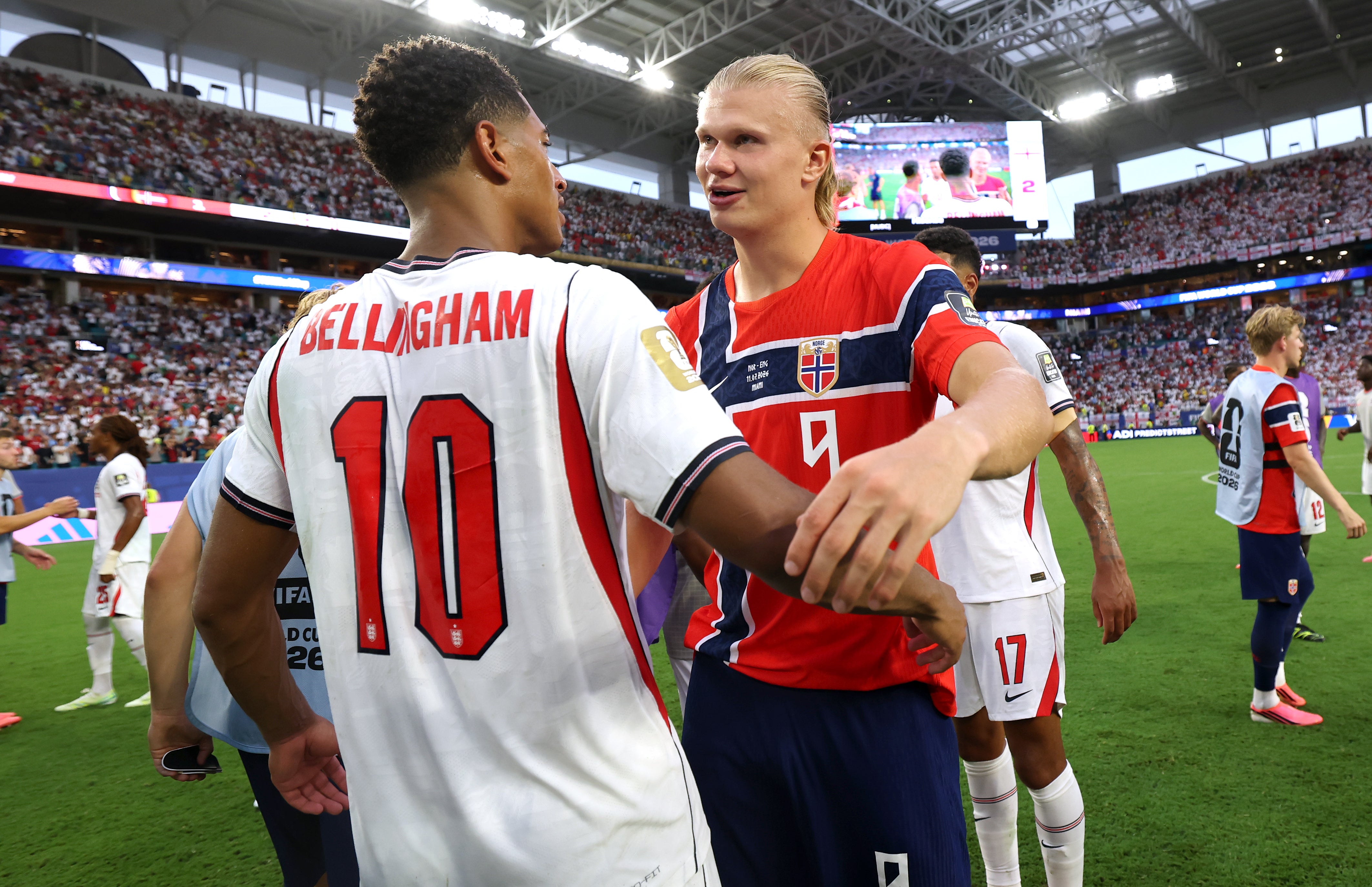 Norwegens WM-Lauf wurde durch Haalands ehemaligen Teamkollegen Bellingham beendet