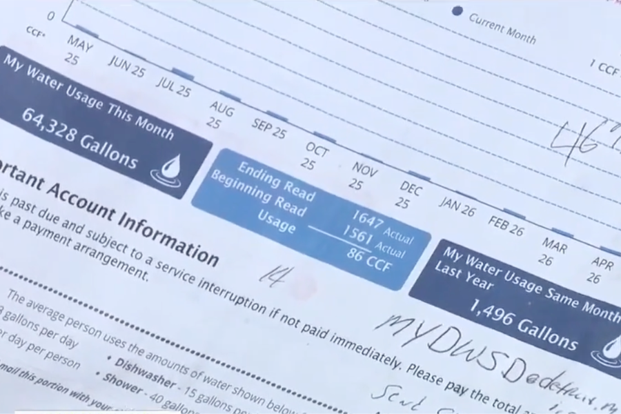 The Detroit man said his May and June bills showed about 110,000 gallons of water usage, an amount he and his disabled mother never used