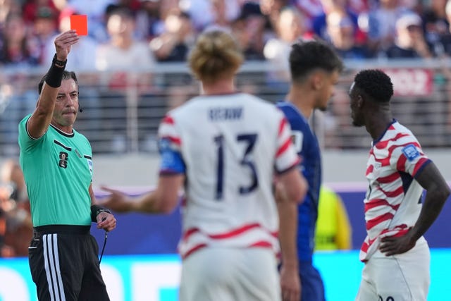 Balogun was sent off against Bosnia but got his ban suspended (PA Wire)