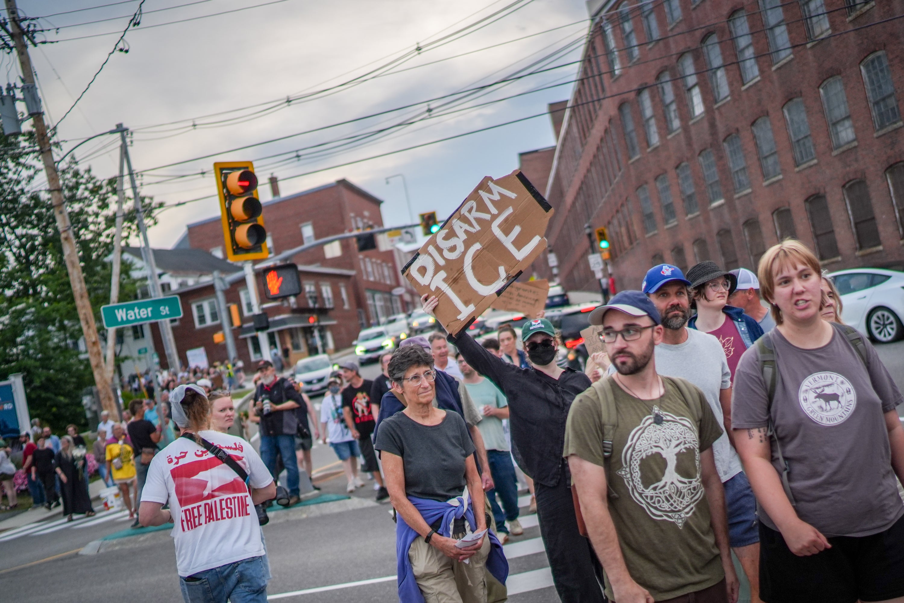 Hours after 26-year-old Joan Sebastian Guerrero was fatally shot, people across Maine gathered in public spaces to express outrage at immigration enforcement operations that have turned deadly (Getty)