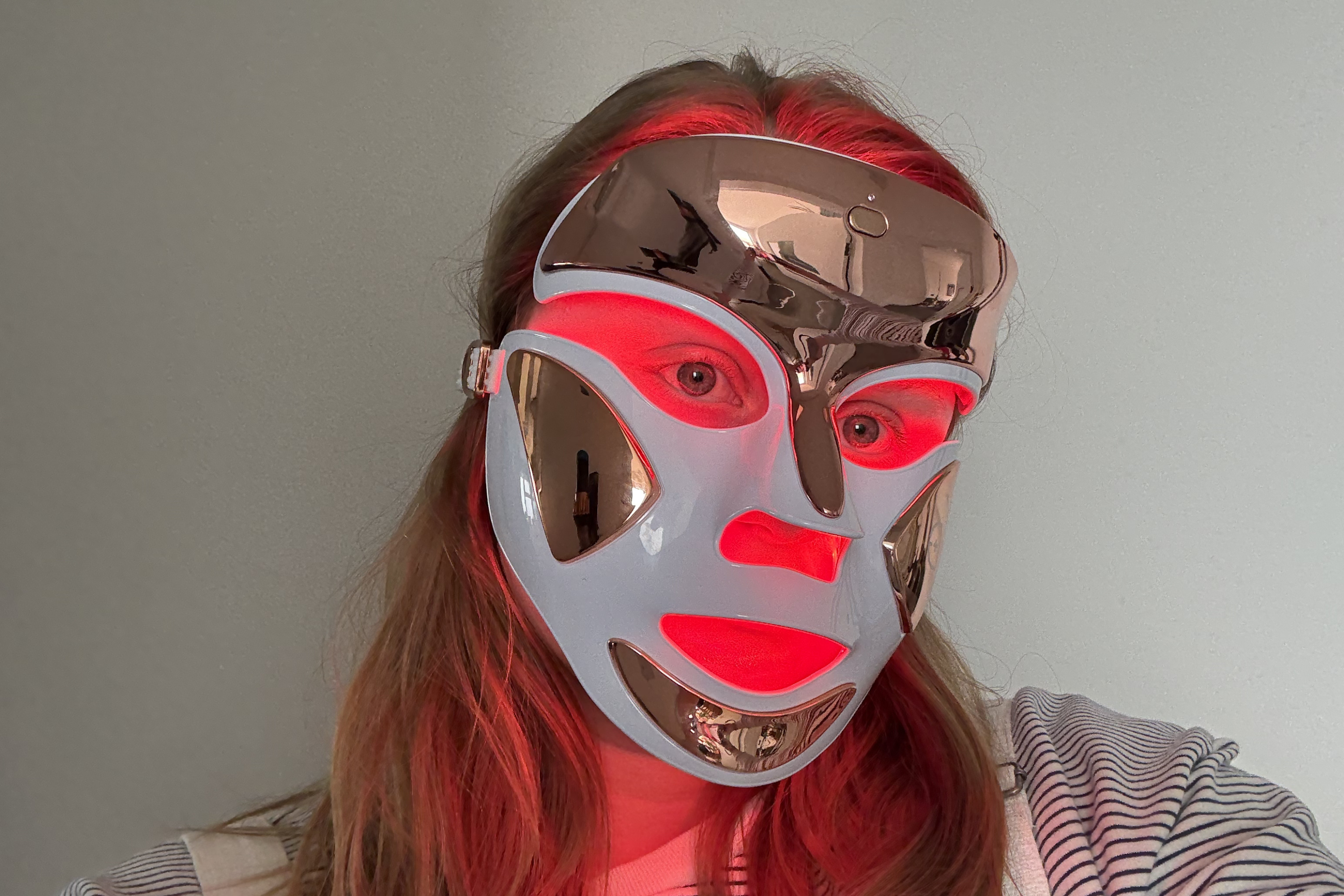 The Dr. Dennis Gross spectralite mask was one of the more futuristic models I tested (Lucy Smith/The Independent)